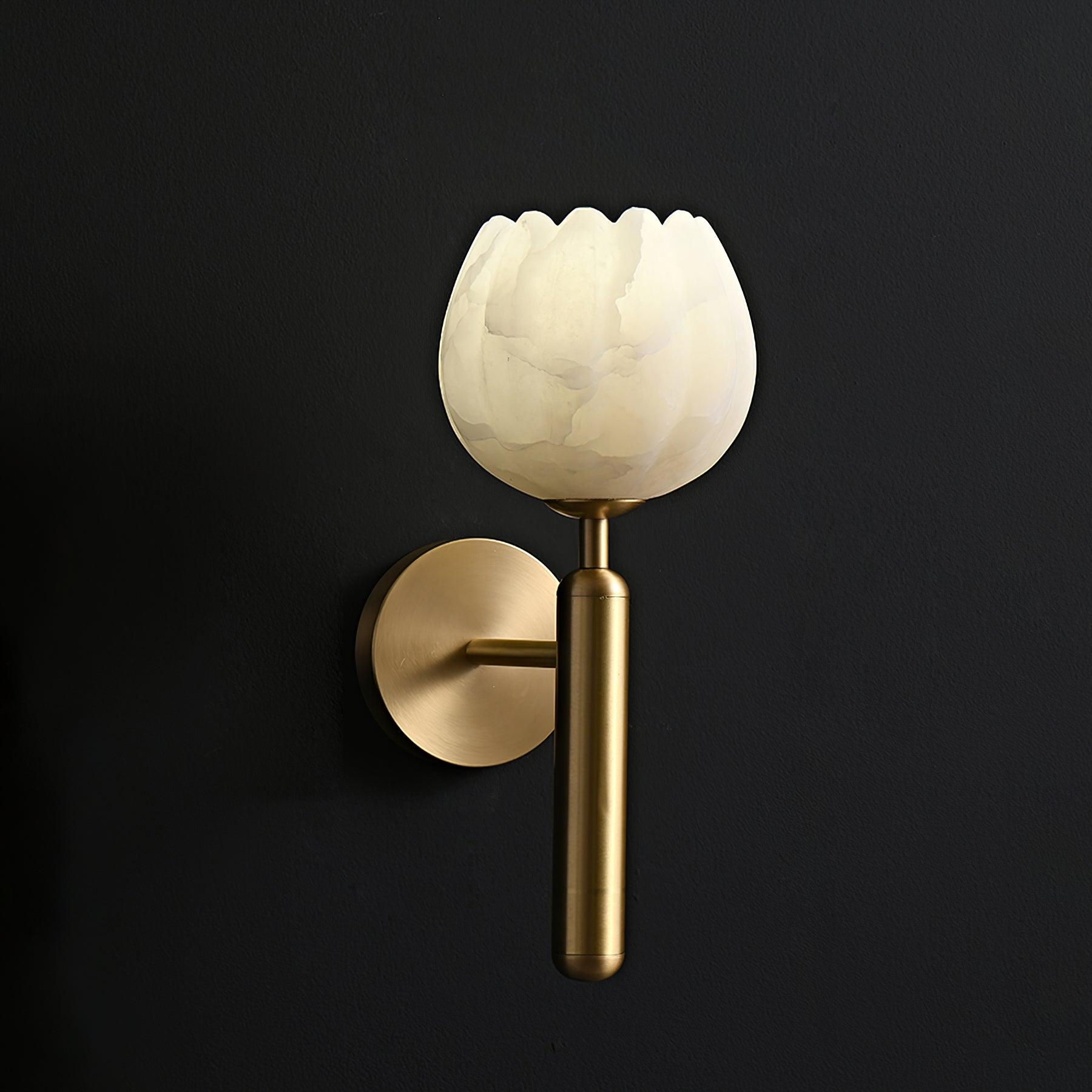 Ralin Applique Murale Fleurs en Albâtre