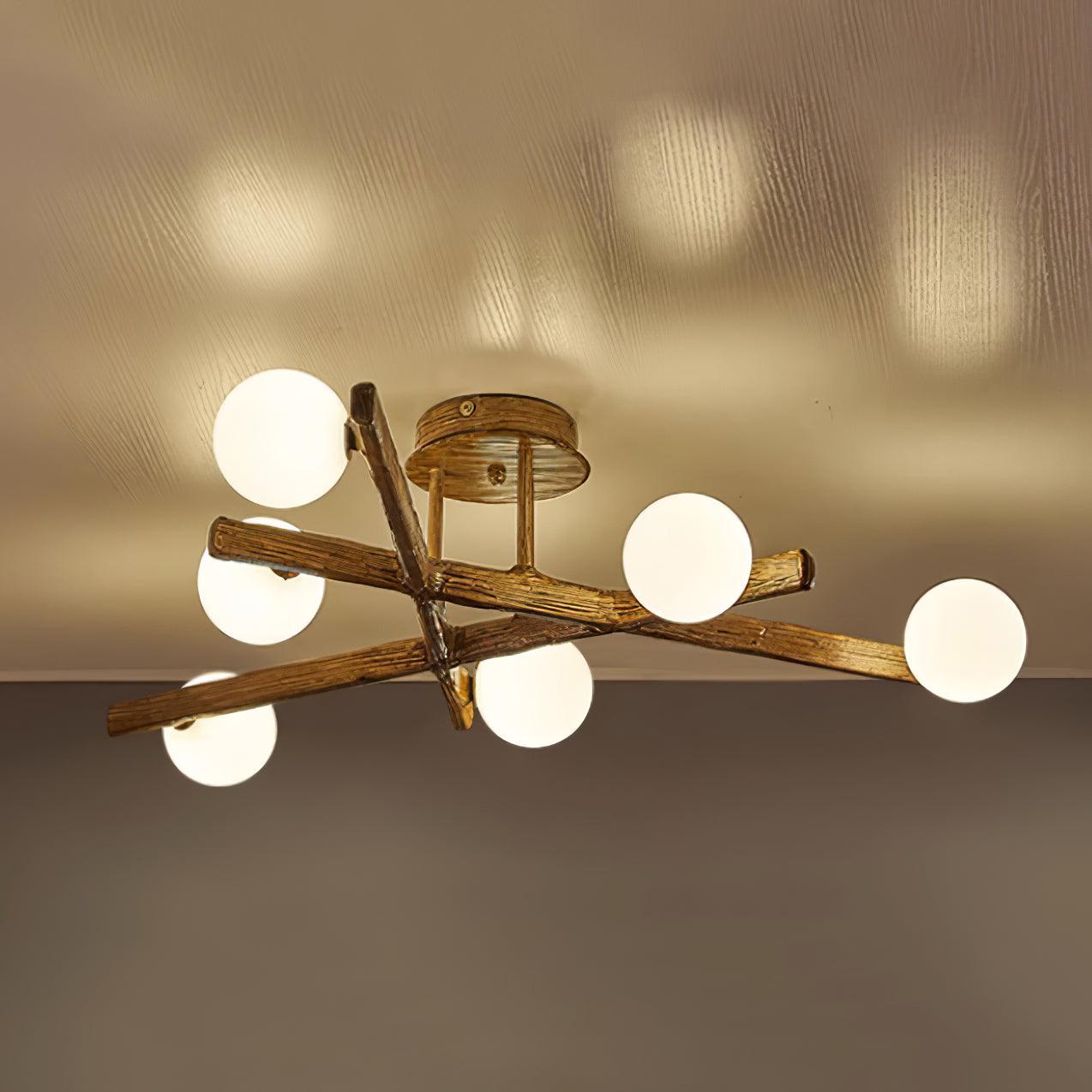 Wooden Plafonnier Branche
