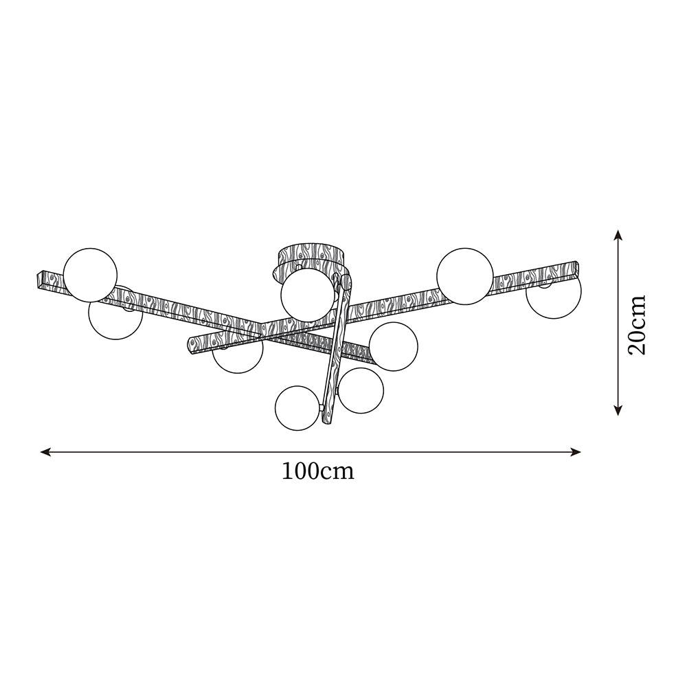Wooden Plafonnier Branche