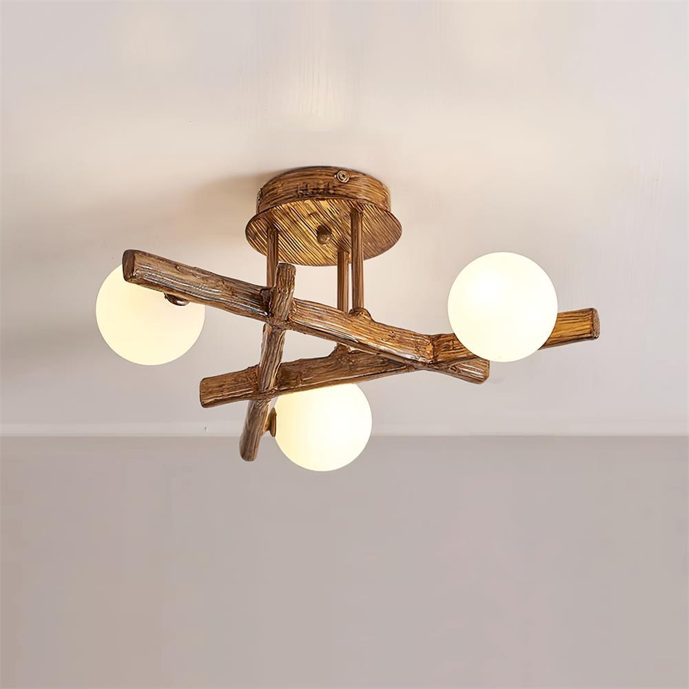 Wooden Plafonnier Branche