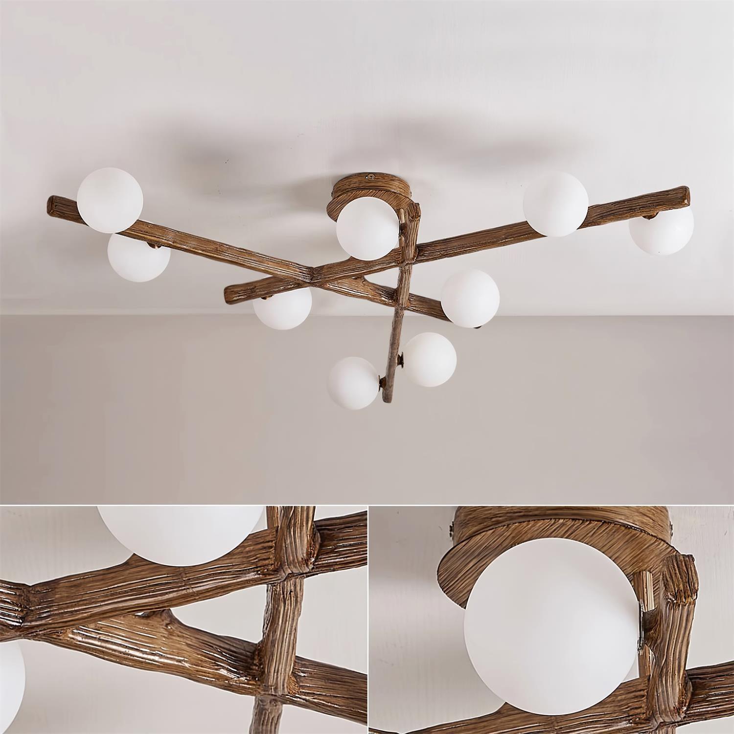 Wooden Plafonnier Branche