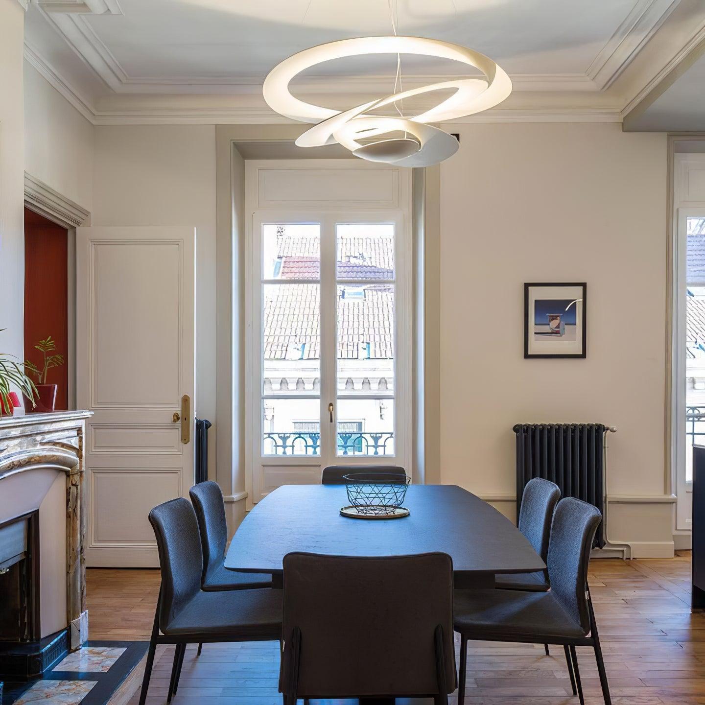 Micro Lustre LED Anneaux Tourbillonnants