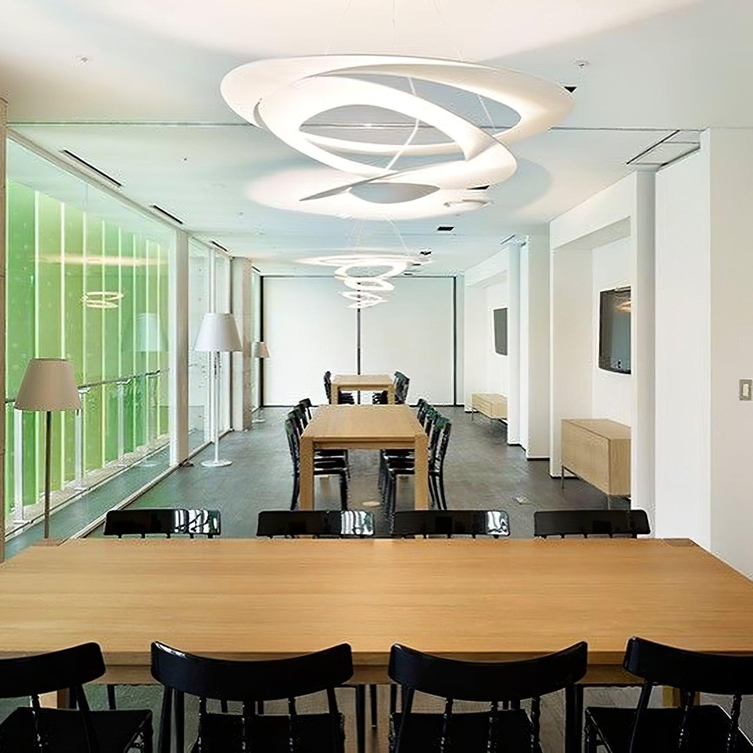 Micro Lustre LED Anneaux Tourbillonnants