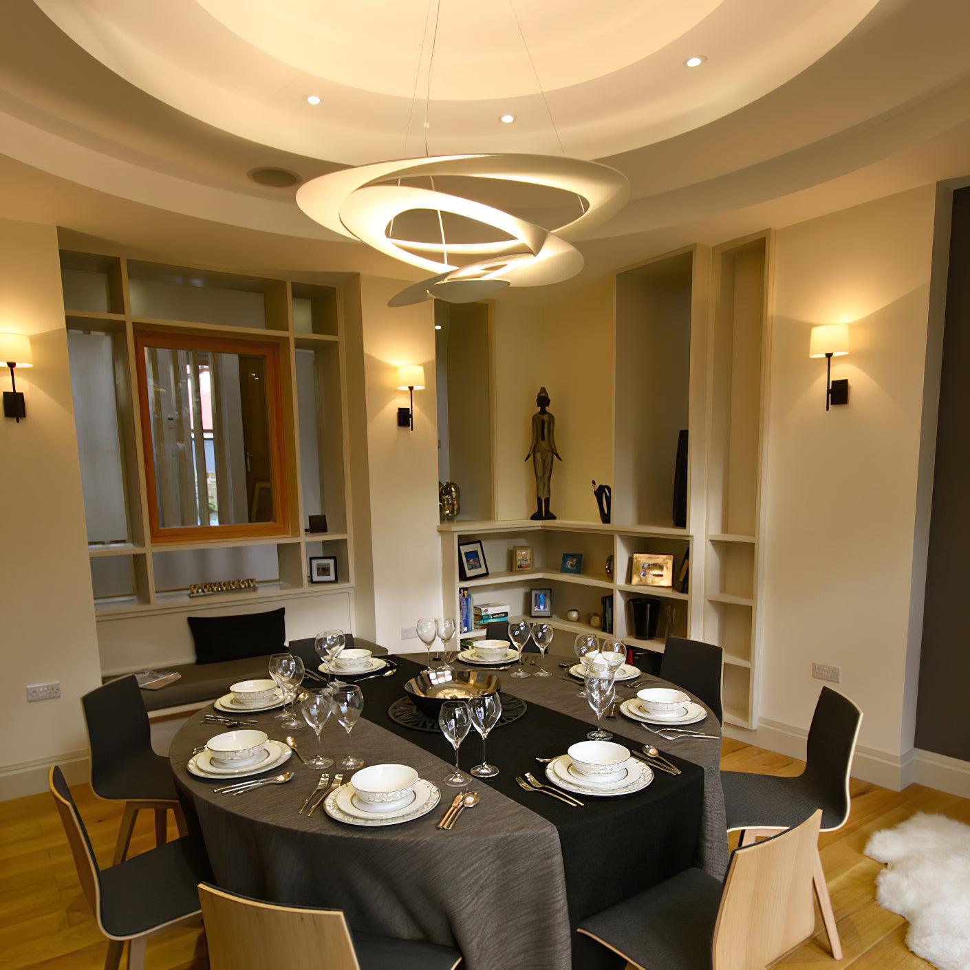 Micro Lustre LED Anneaux Tourbillonnants