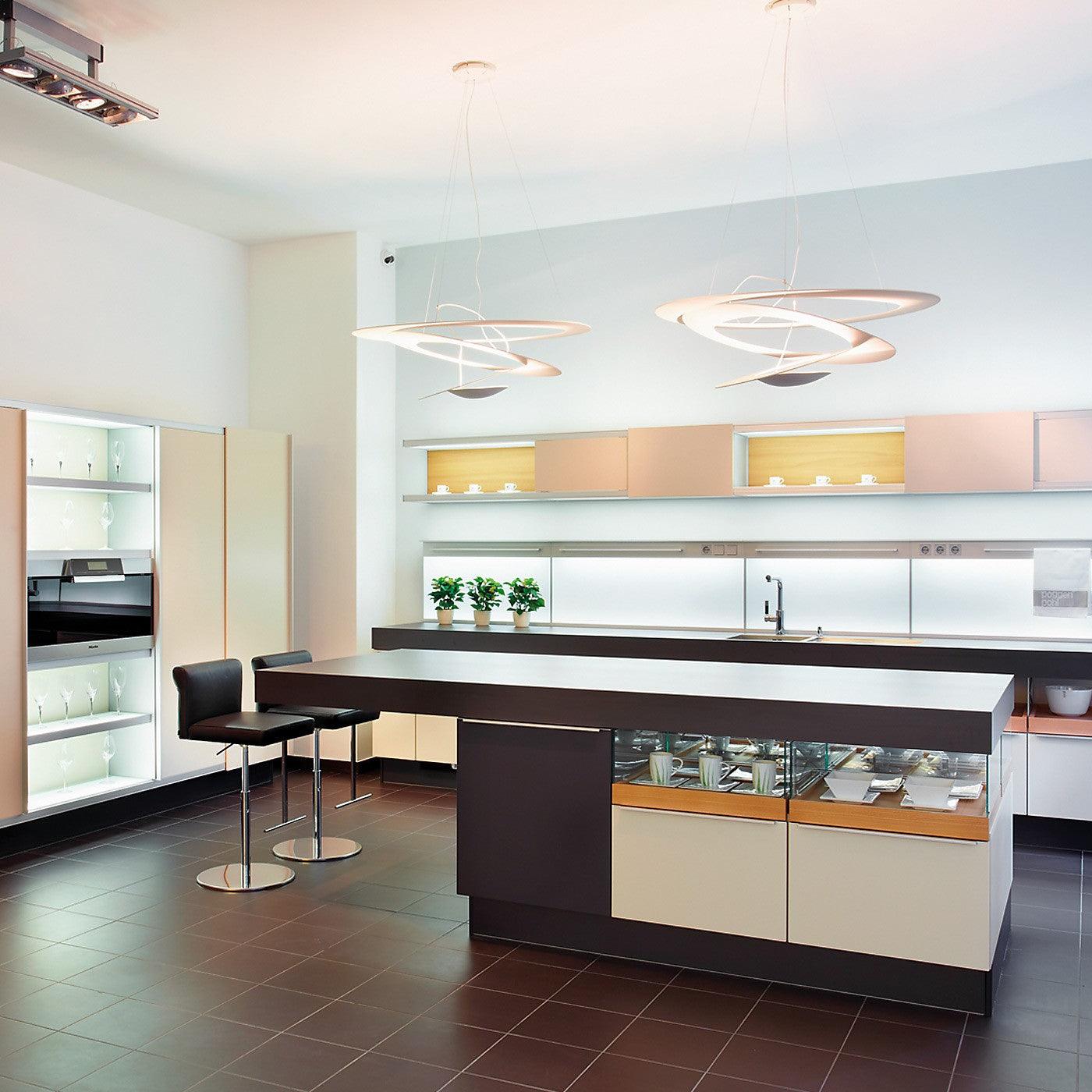 Micro Lustre LED Anneaux Tourbillonnants