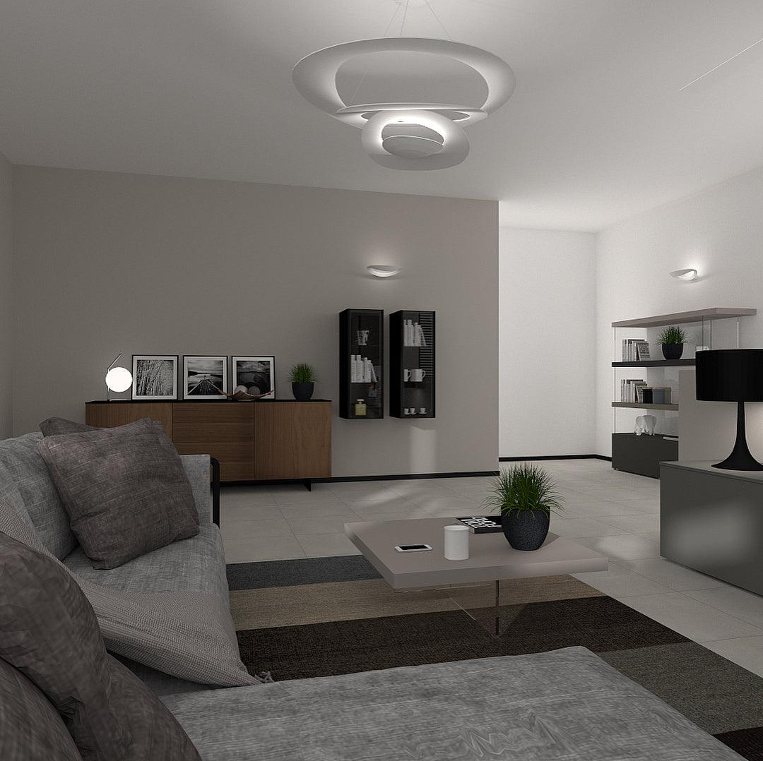 Micro Lustre LED Anneaux Tourbillonnants