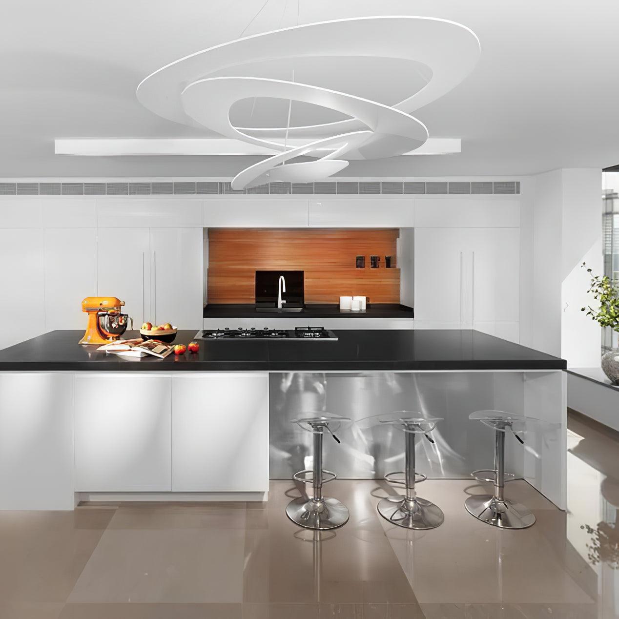 Micro Lustre LED Anneaux Tourbillonnants