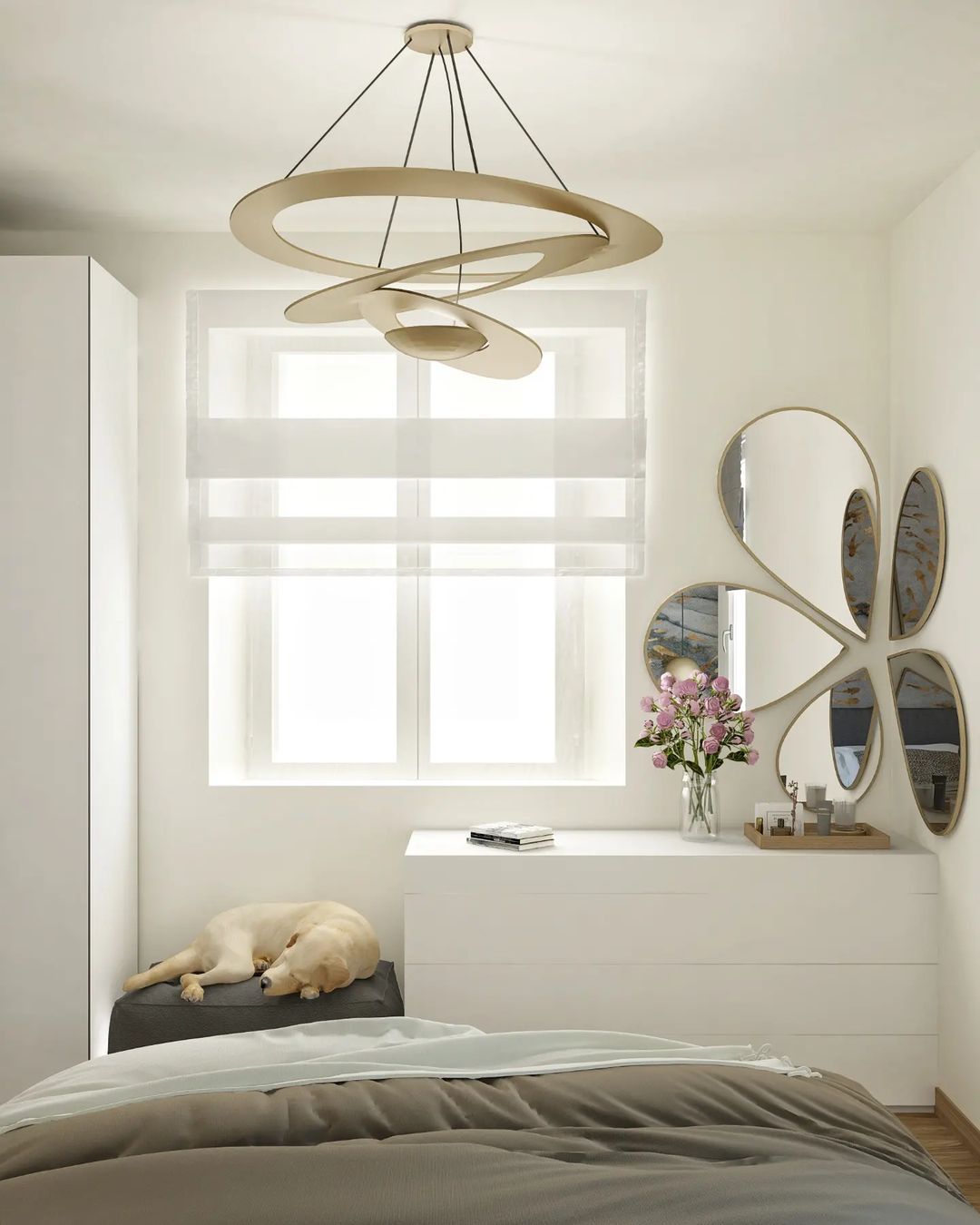 Micro Lustre LED Anneaux Tourbillonnants