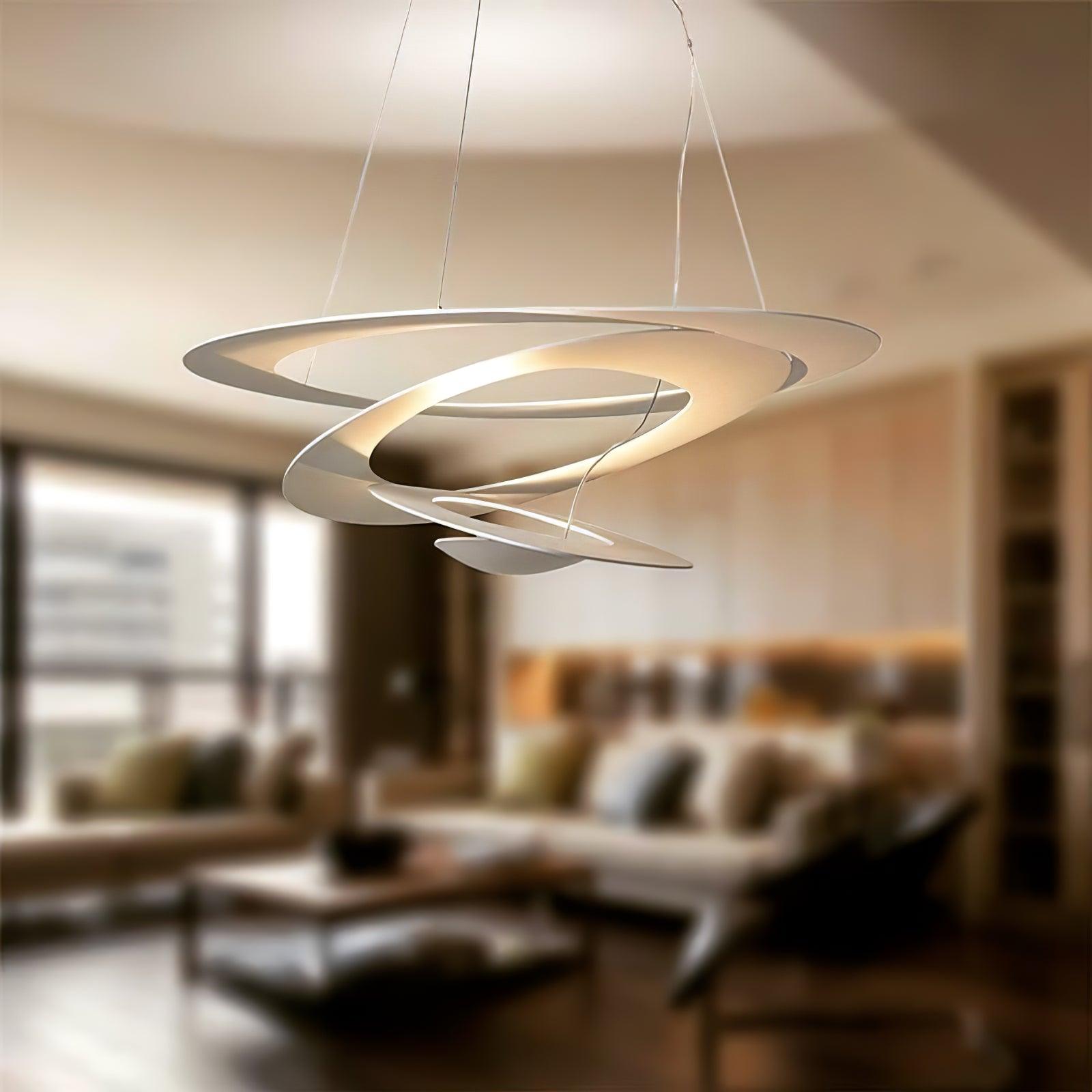 Micro Lustre LED Anneaux Tourbillonnants