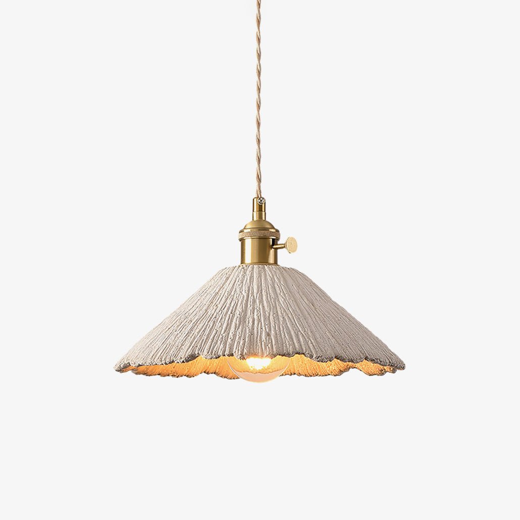 Microcement Lampe suspendue avec abat-jour en tissu réglable