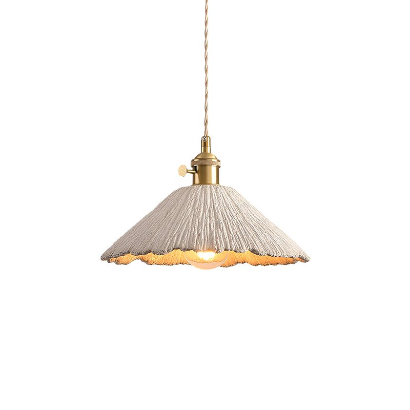 Microcement Lampe suspendue avec abat-jour en tissu réglable