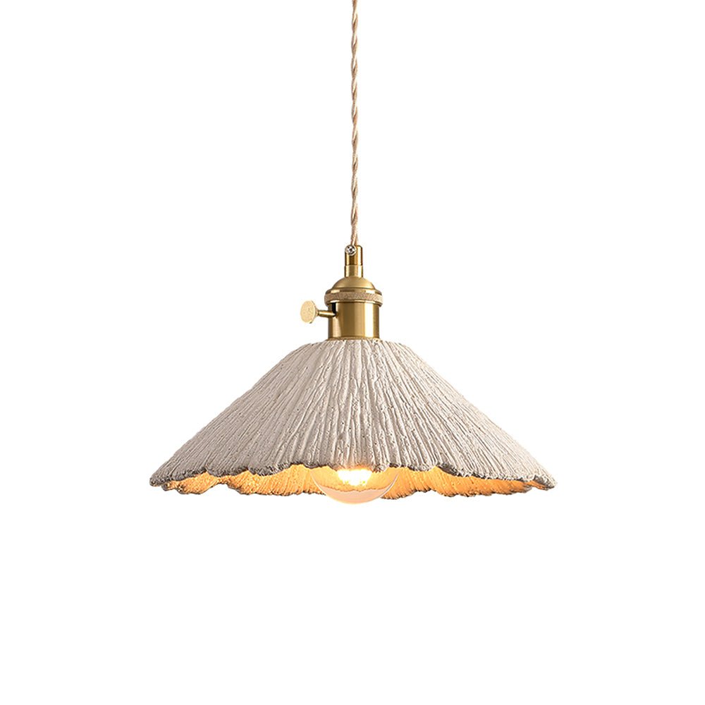 Microcement Lampe suspendue avec abat-jour en tissu réglable
