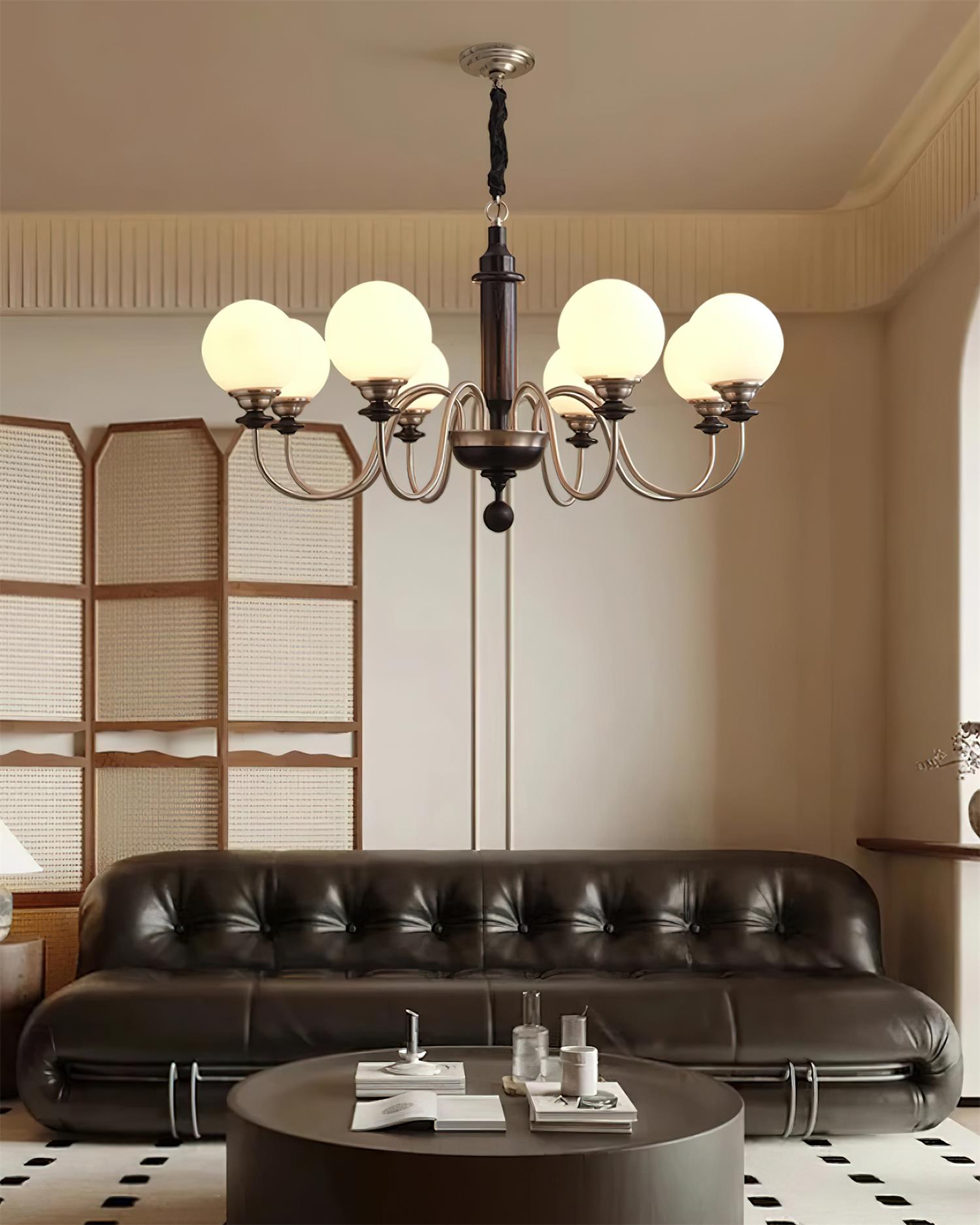 Lumivian Lustre Élégant Globe à 8 Lumières