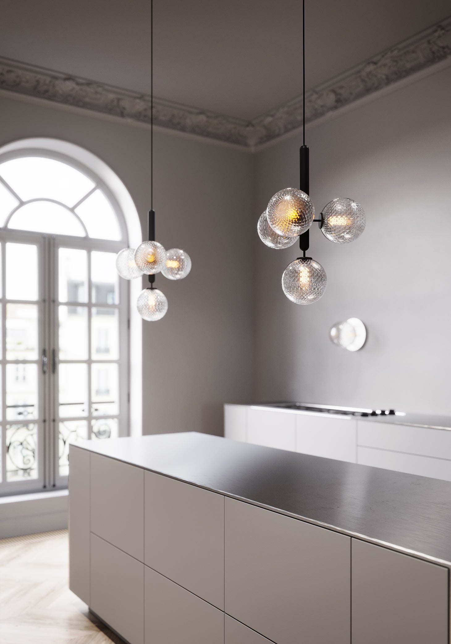 Velain Suspension industrielle en laiton