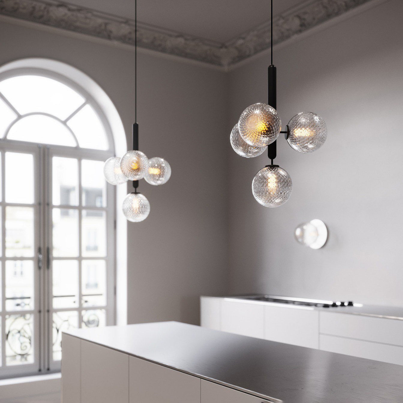 Velain Suspension industrielle en laiton