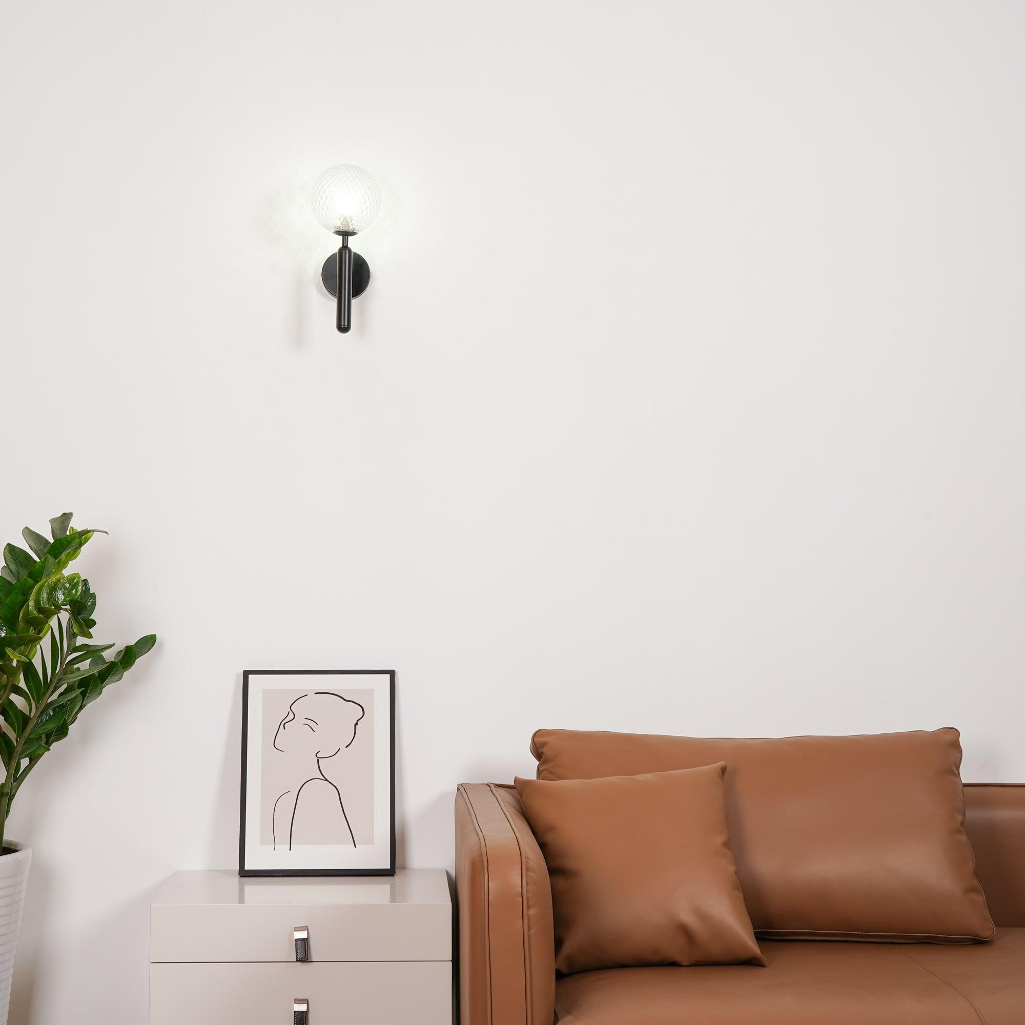 Lustra Wall Lamp Plug In Glass Globe Nordic
