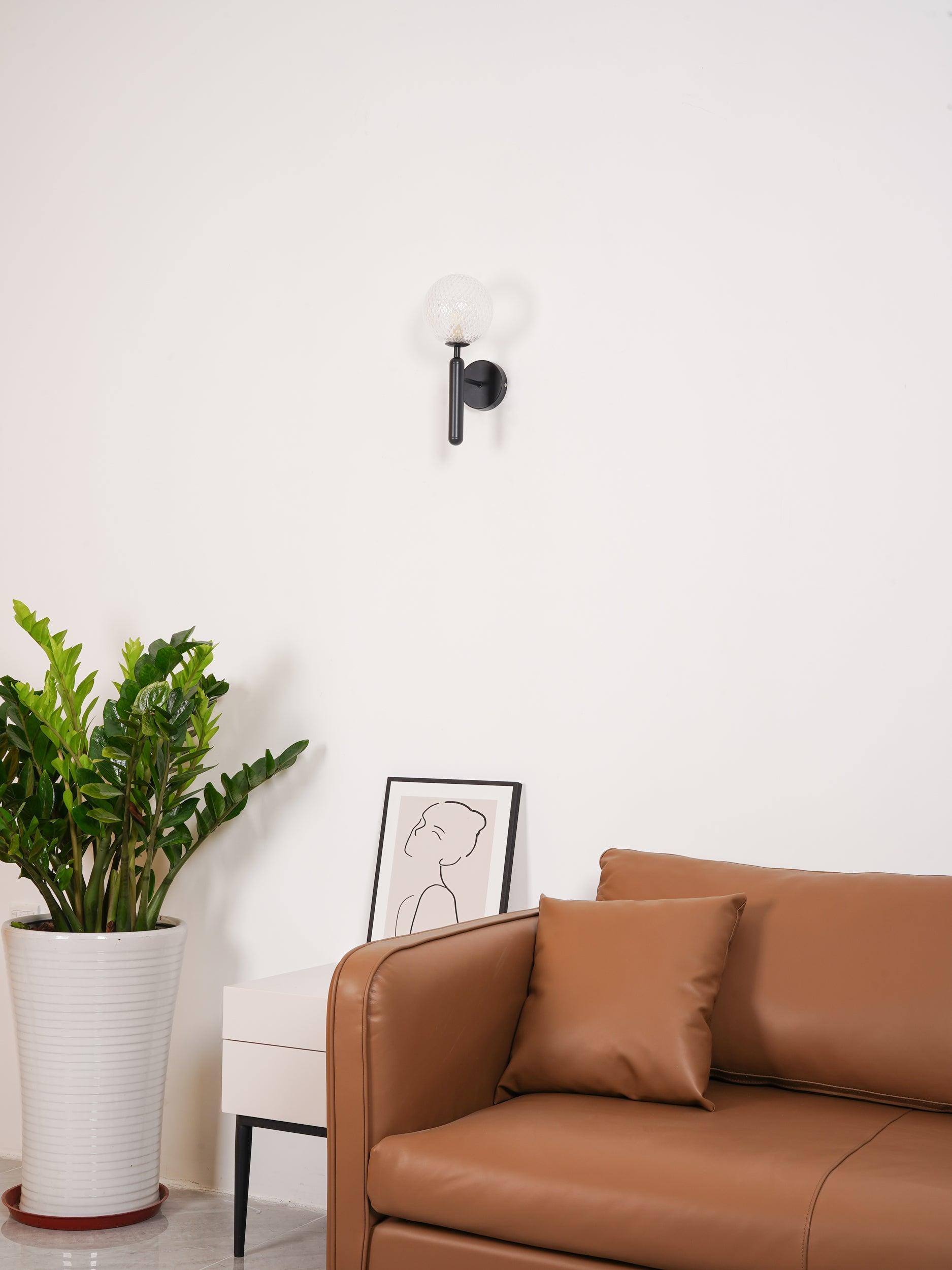 Lustra Wall Lamp Plug In Glass Globe Nordic