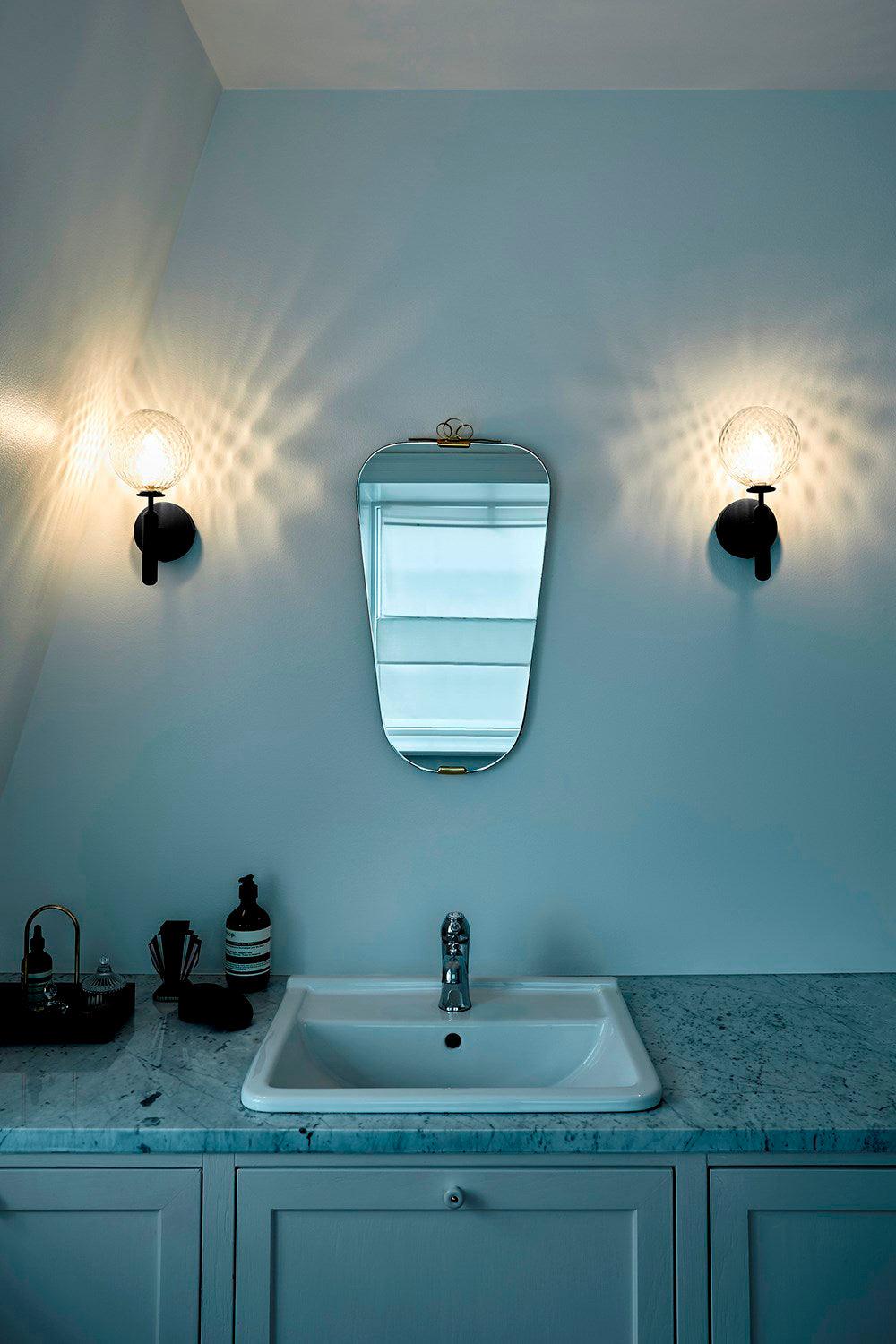 Ilirila Applique Murale Moderne Minimaliste en Laiton et Verre