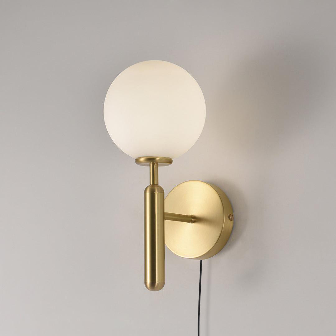 Lustra Wall Lamp Plug In Glass Globe Nordic