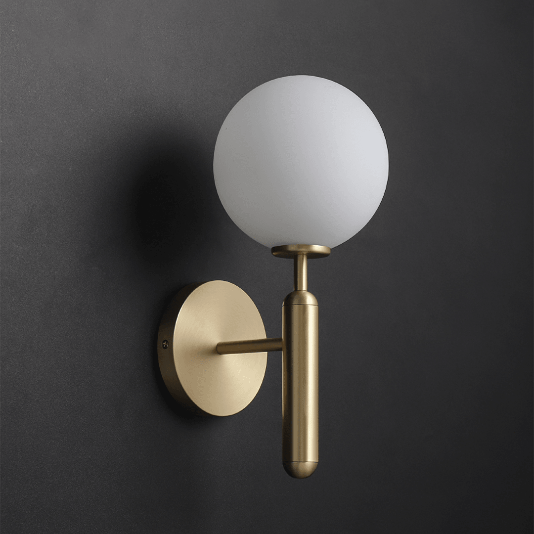 Ilirila Applique Murale Moderne Minimaliste en Laiton et Verre