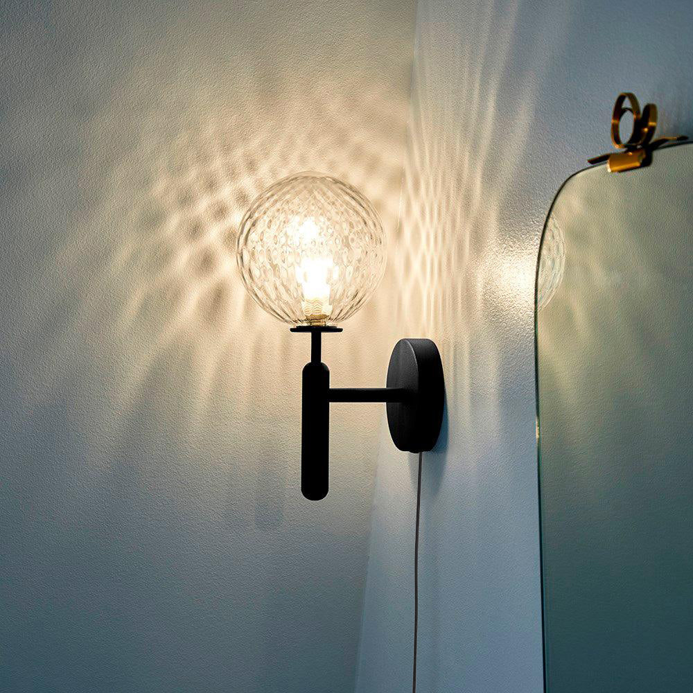 Lustra Wall Lamp Plug In Glass Globe Nordic