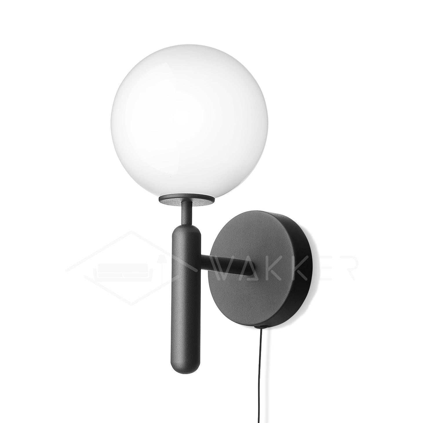 Lustra Wall Lamp Plug In Glass Globe Nordic