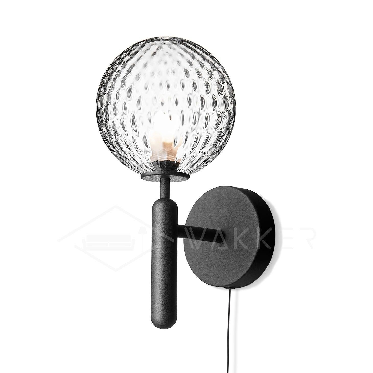 Lustra Wall Lamp Plug In Glass Globe Nordic
