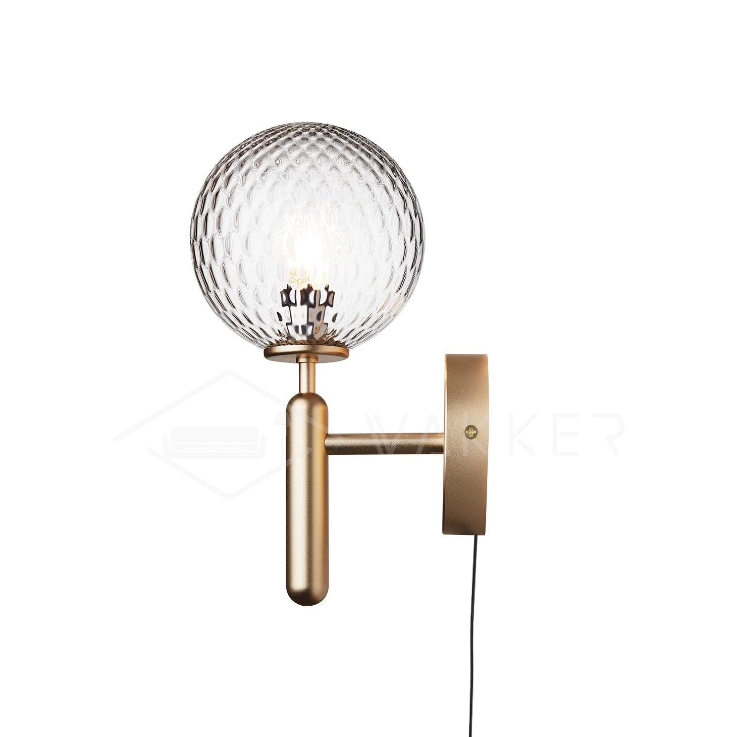 Lustra Wall Lamp Plug In Glass Globe Nordic