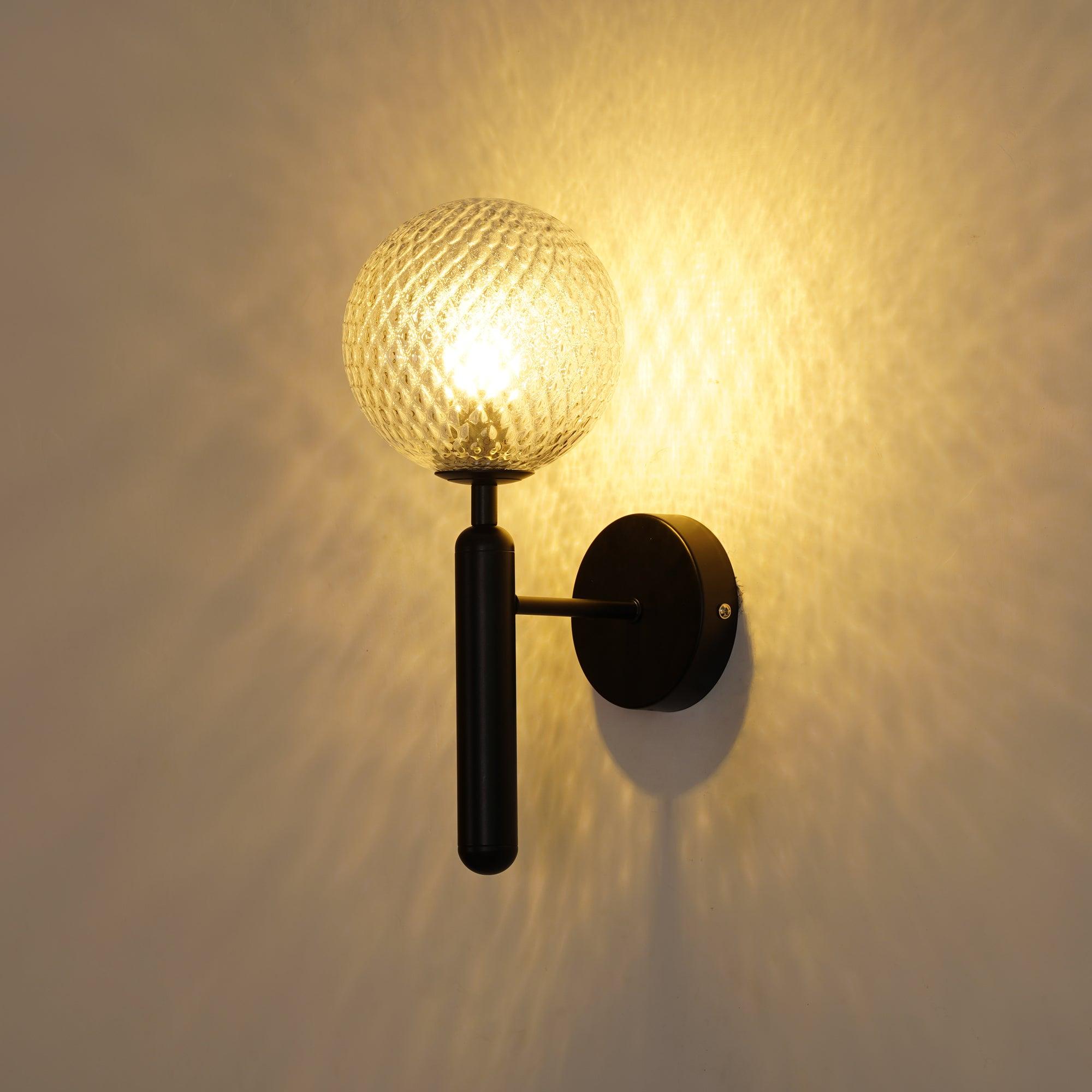 Lustra Wall Lamp Plug In Glass Globe Nordic