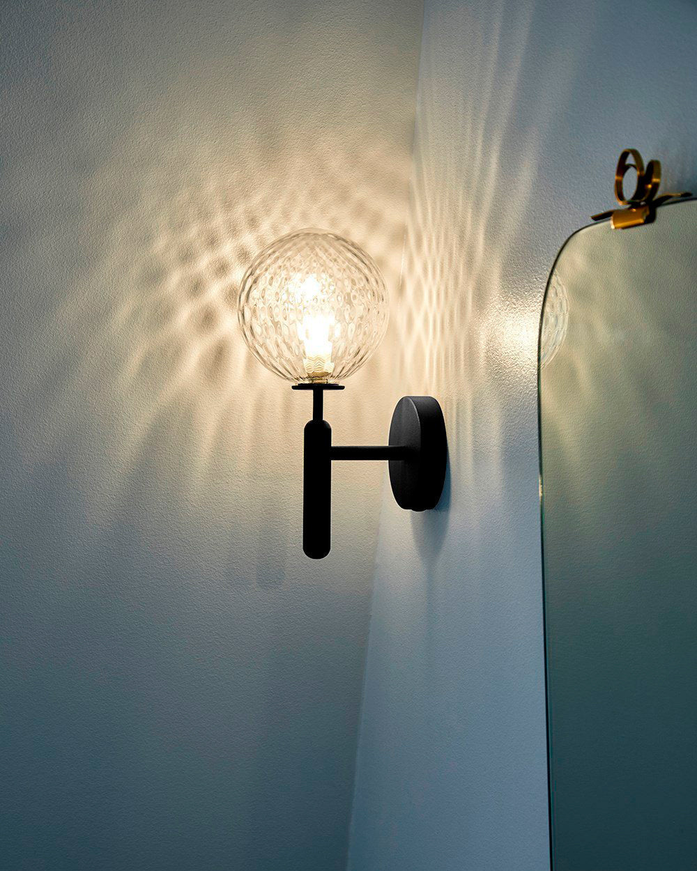 Lustra Wall Lamp Plug In Glass Globe Nordic