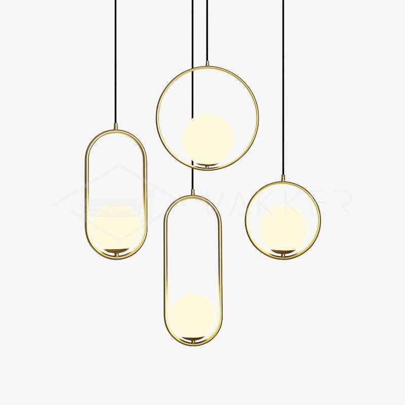 Lustra Suspension Anneau Moderne en Laiton