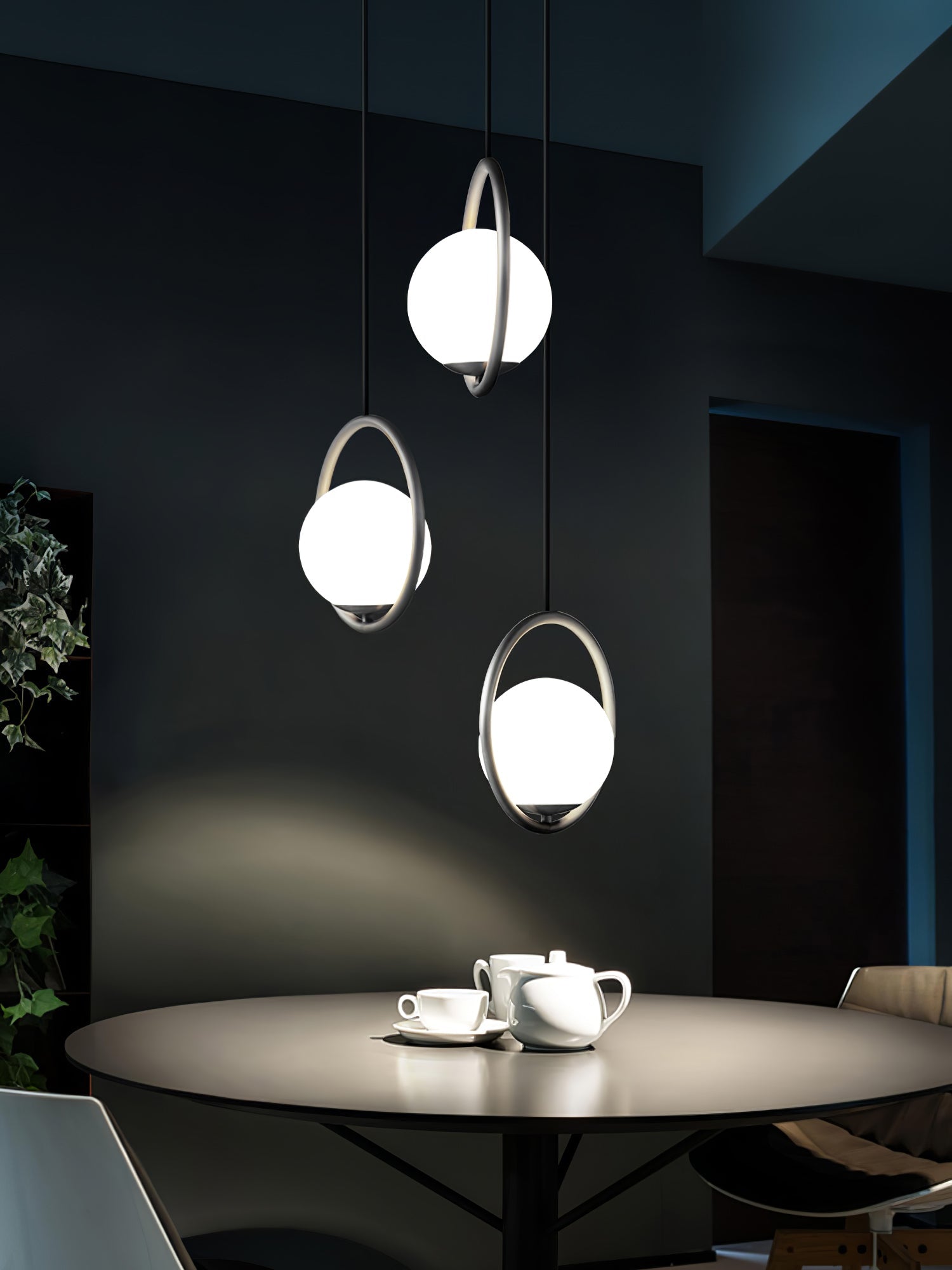 Ellipse Suspension Contemporaine en Laiton