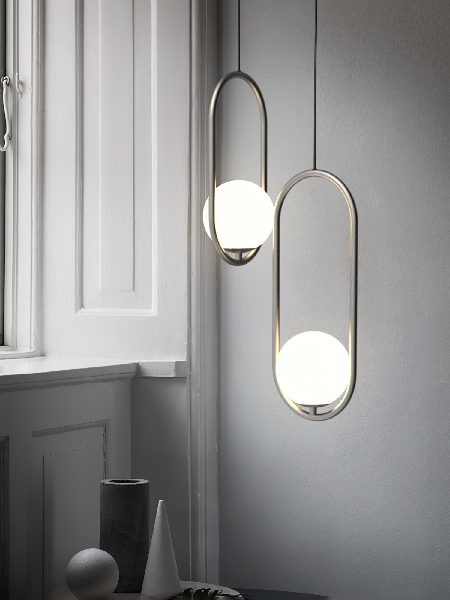 Ellipse Suspension Contemporaine en Laiton