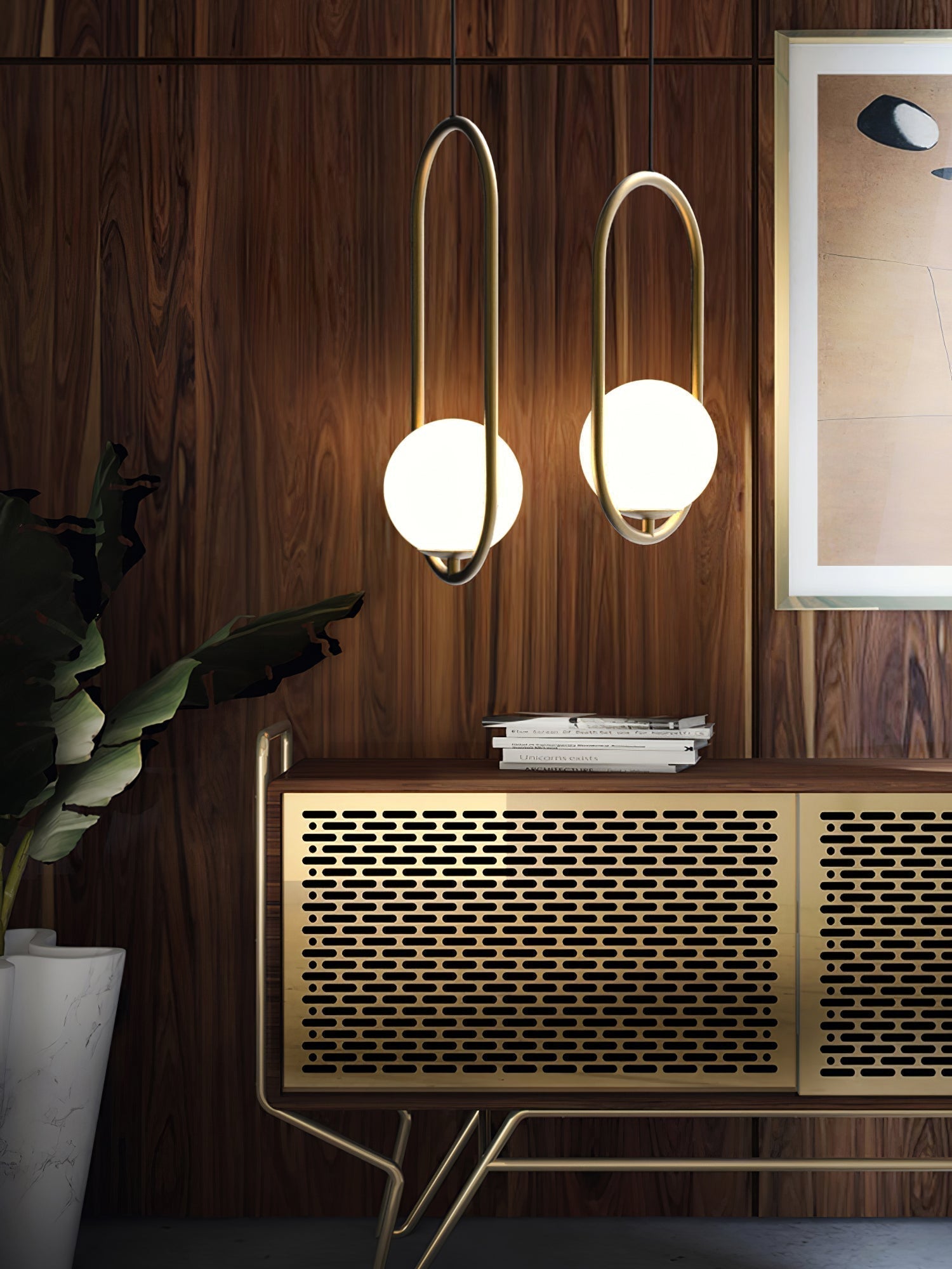 Orb Suspension Moderne en Laiton