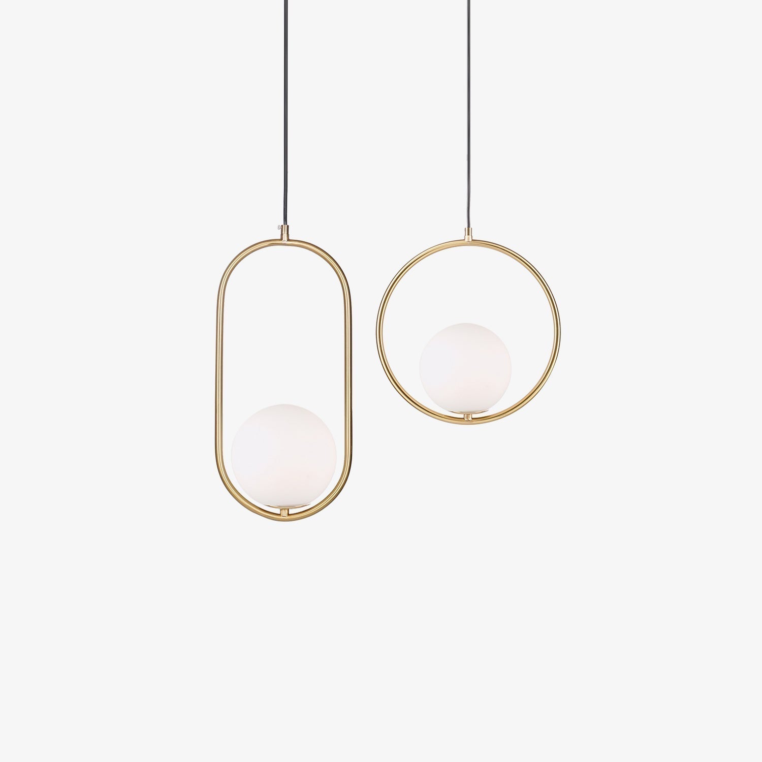 Ellipse Suspension Contemporaine en Laiton