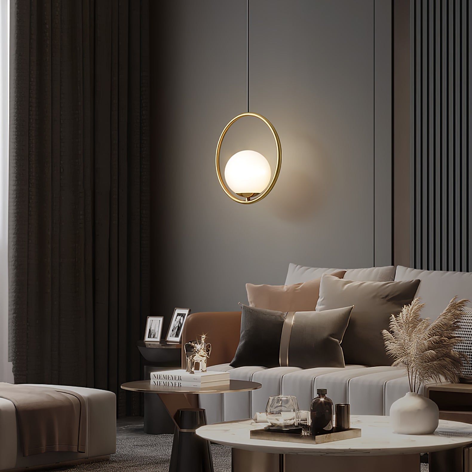 Orb Suspension Moderne en Laiton
