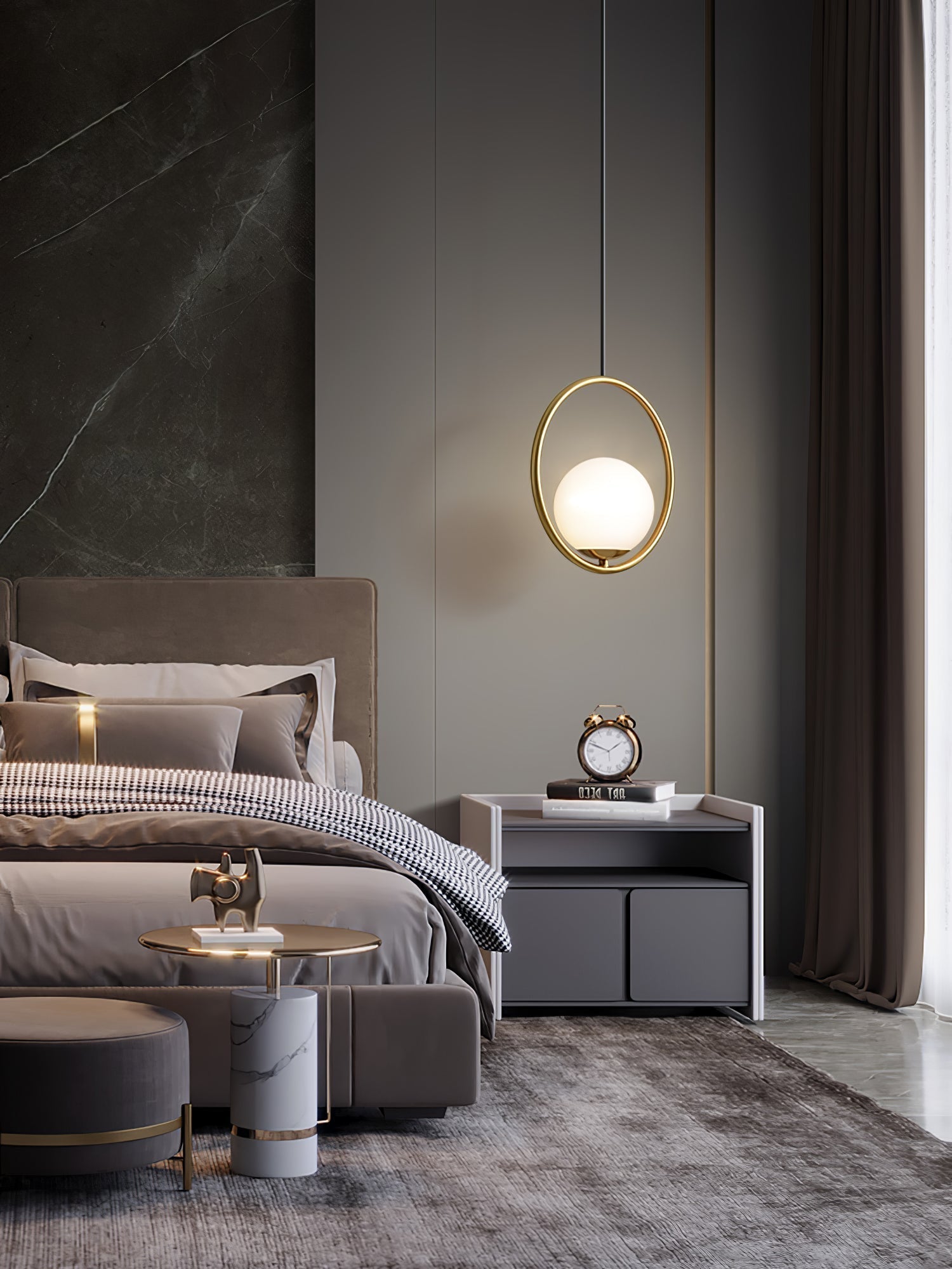 Orb Suspension Moderne en Laiton