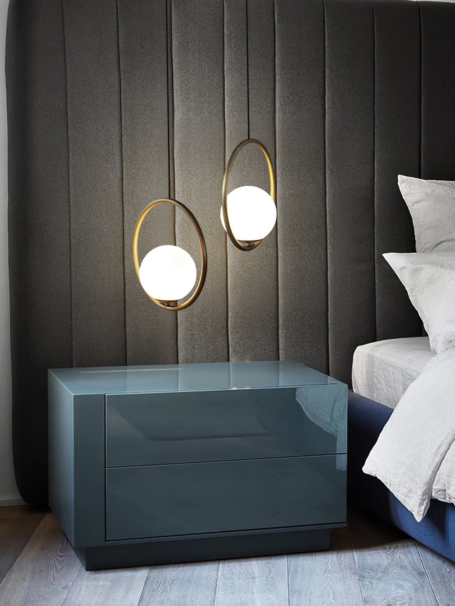 Lustra Suspension Anneau Moderne en Laiton