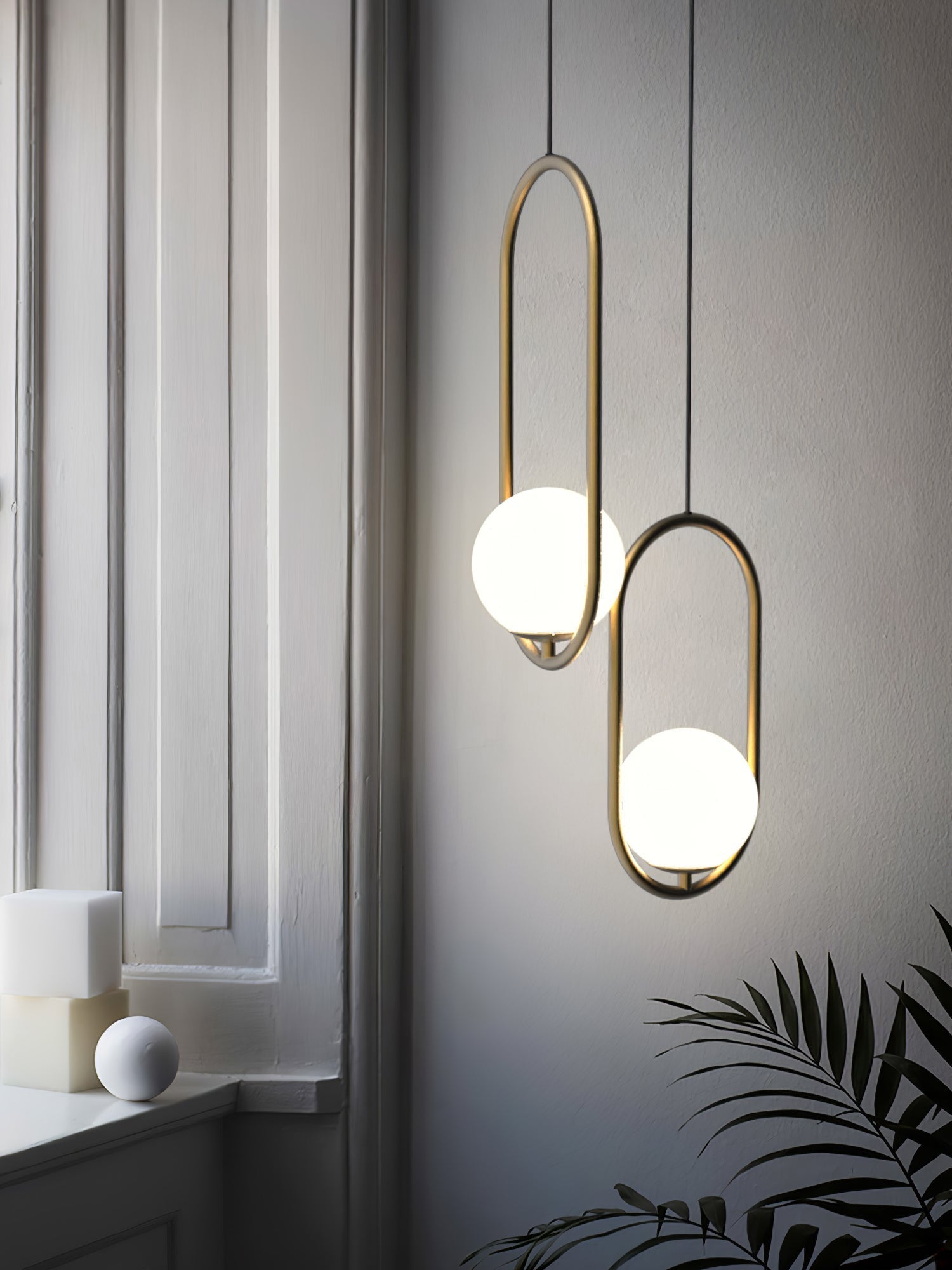 Lustra Suspension Anneau Moderne en Laiton