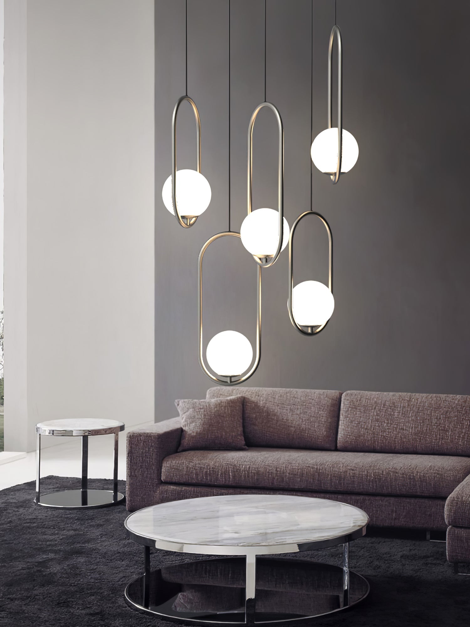 Lustra Suspension Anneau Moderne en Laiton