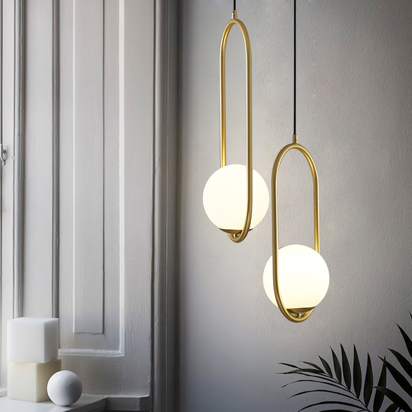 Lustra Suspension Anneau Moderne en Laiton