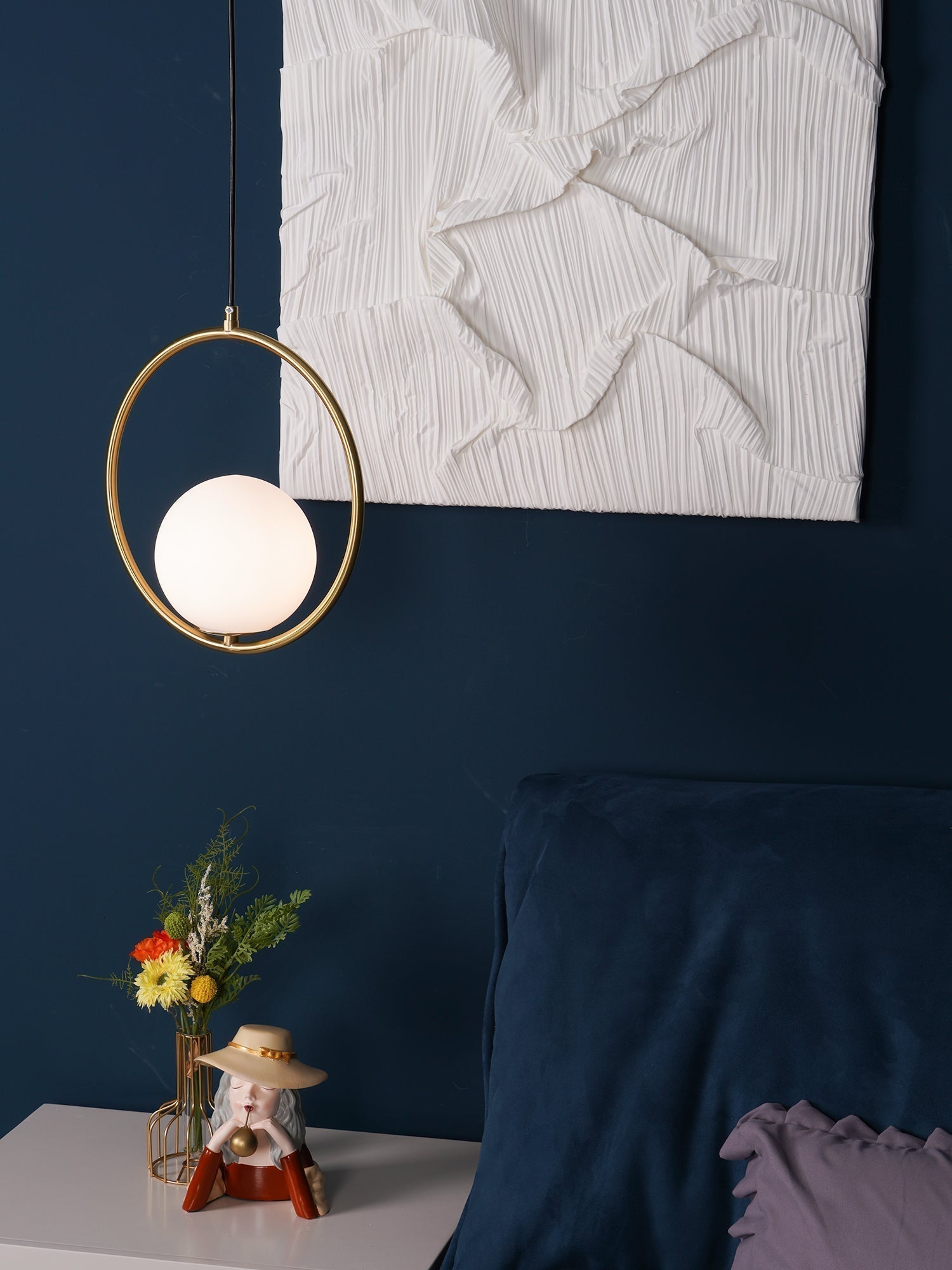Lustra Suspension Anneau Moderne en Laiton