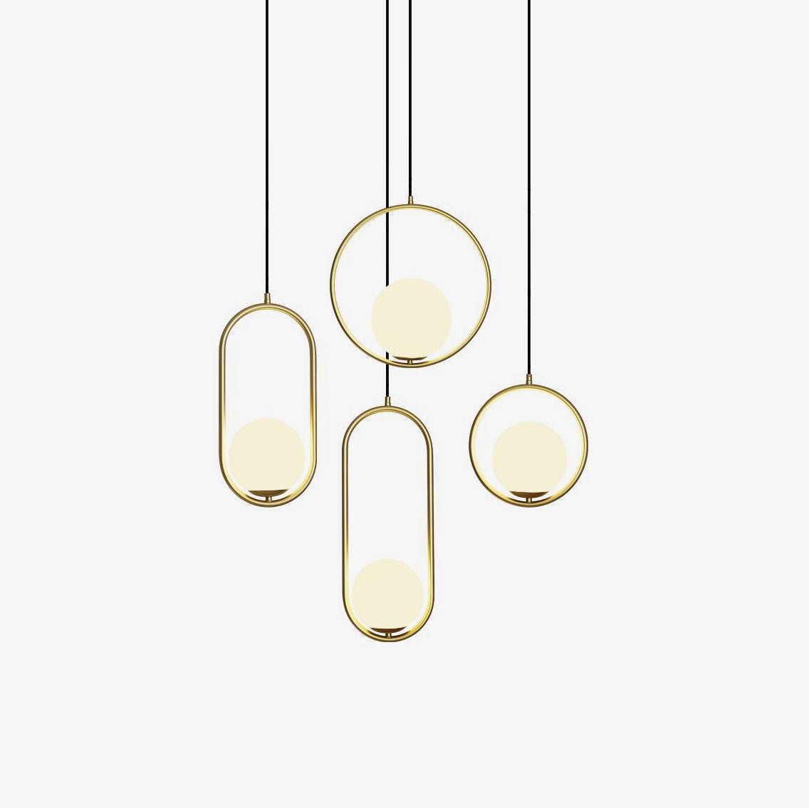 Lustra Suspension Anneau Moderne en Laiton