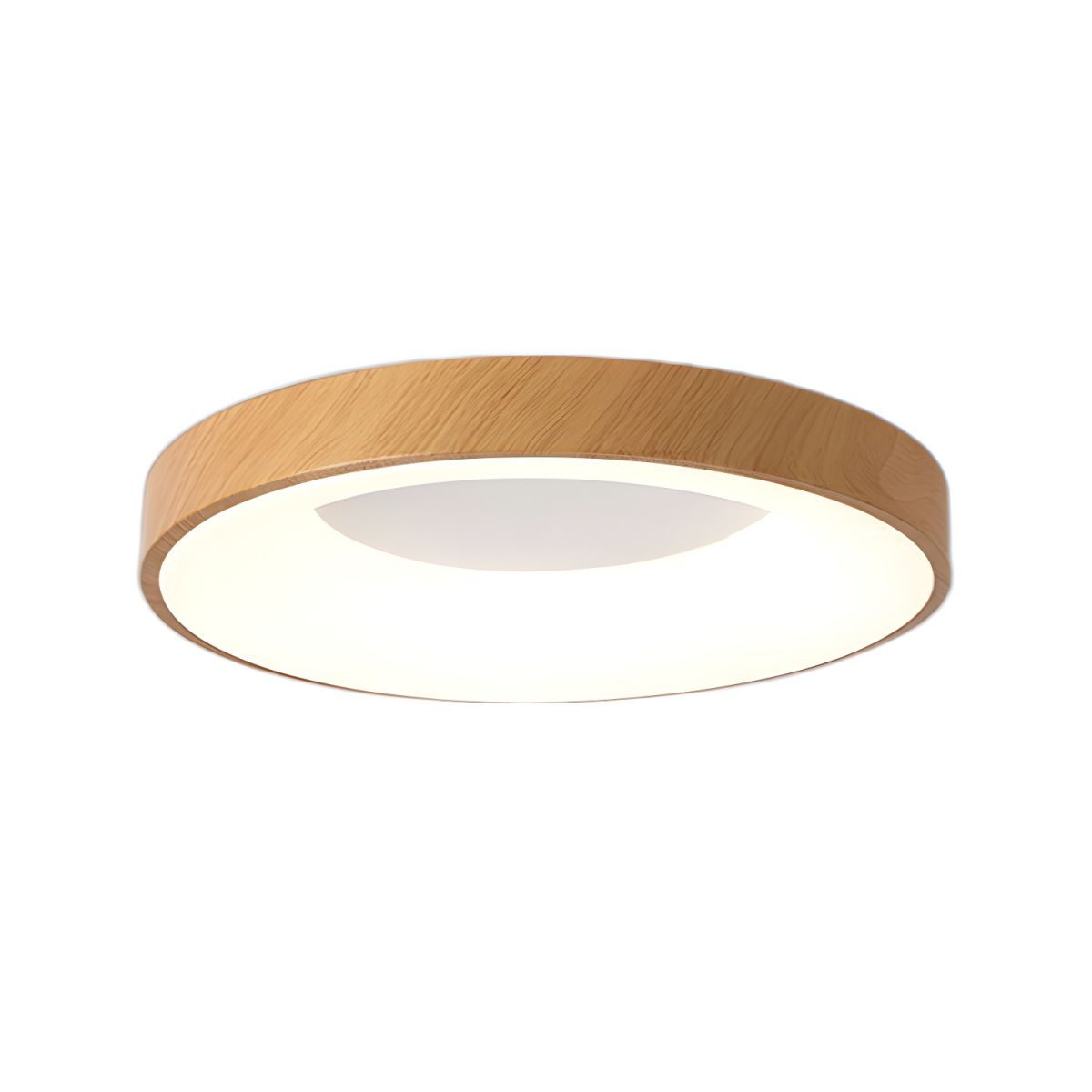 Eliriel Lampe Plafonnier Ronde Minimaliste en Bois