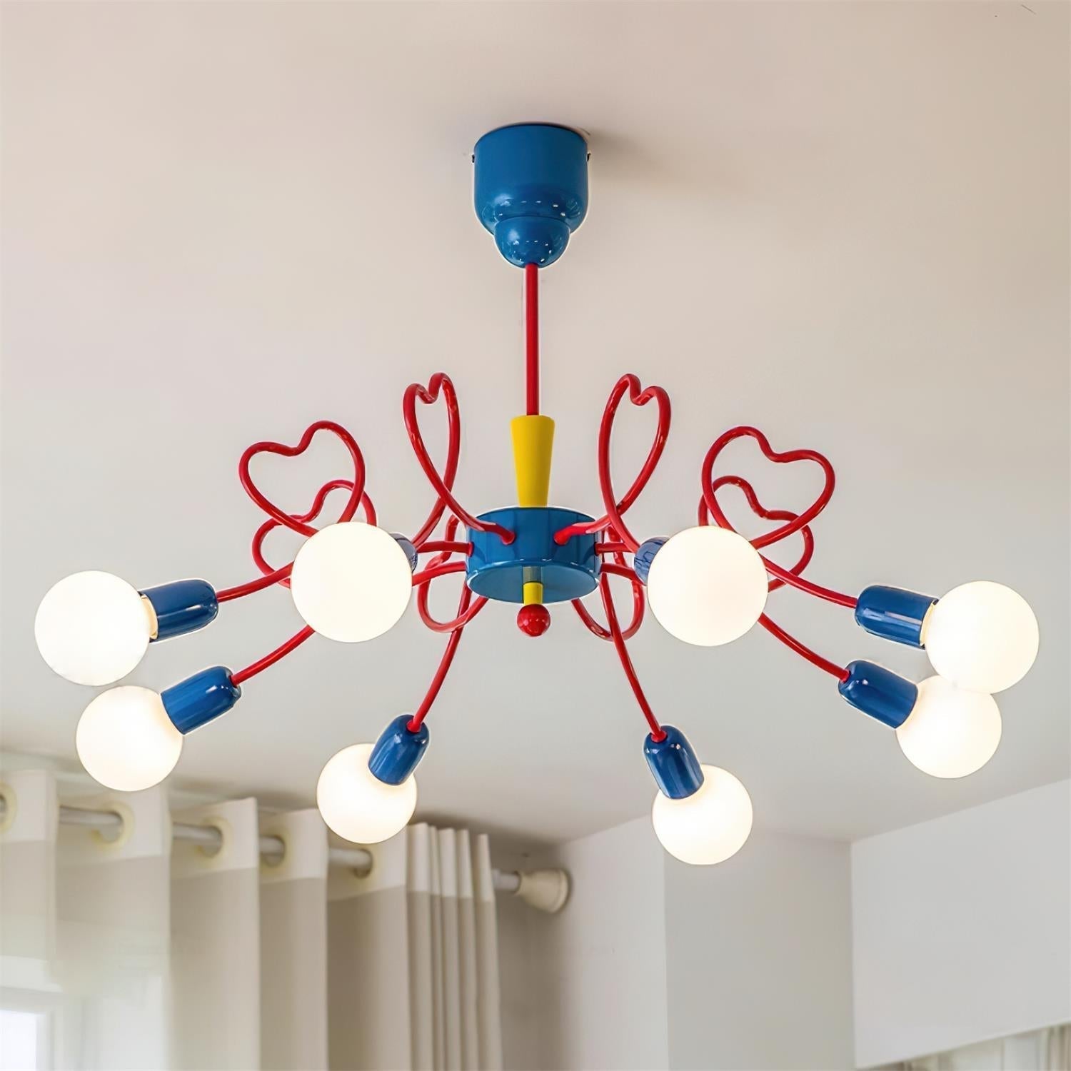 Virelli Lustre Bras en Forme de Cœur Colorés Ludiques Artistiques