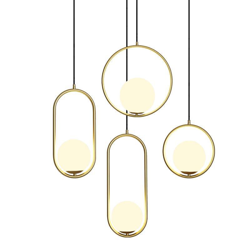 Lustra Suspension Anneau Moderne en Laiton