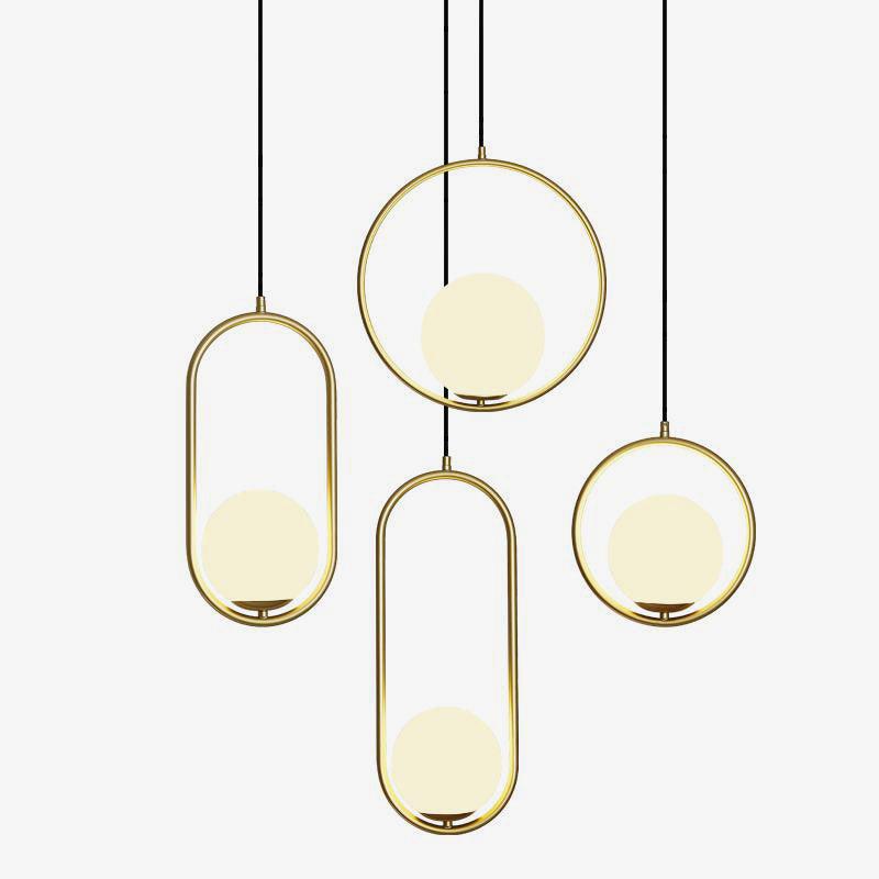 Lustra Suspension Anneau Moderne en Laiton