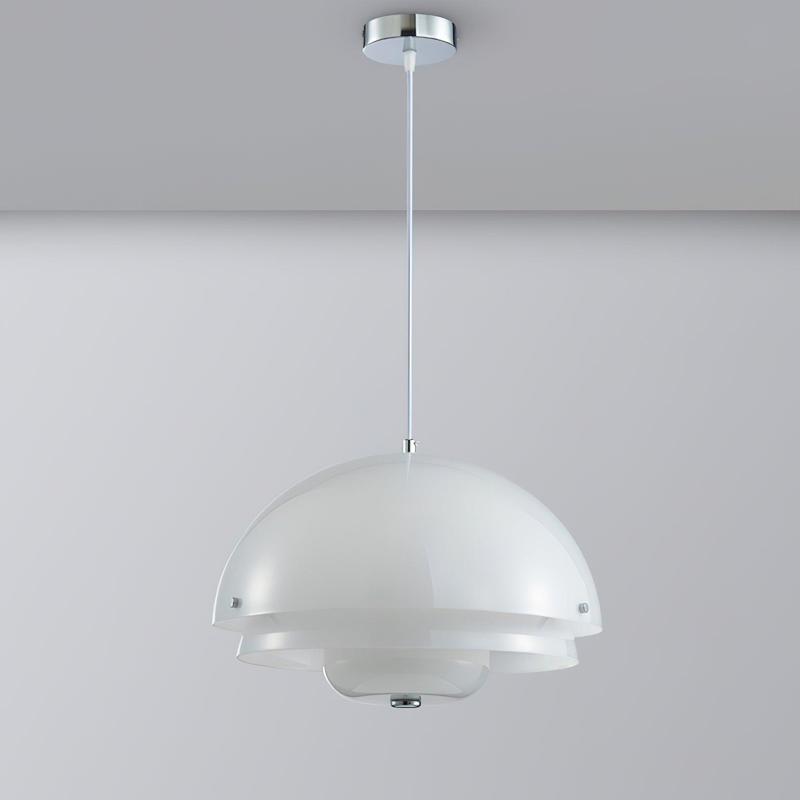 Cuthean Lampe Suspension Verre Blanc Laitier