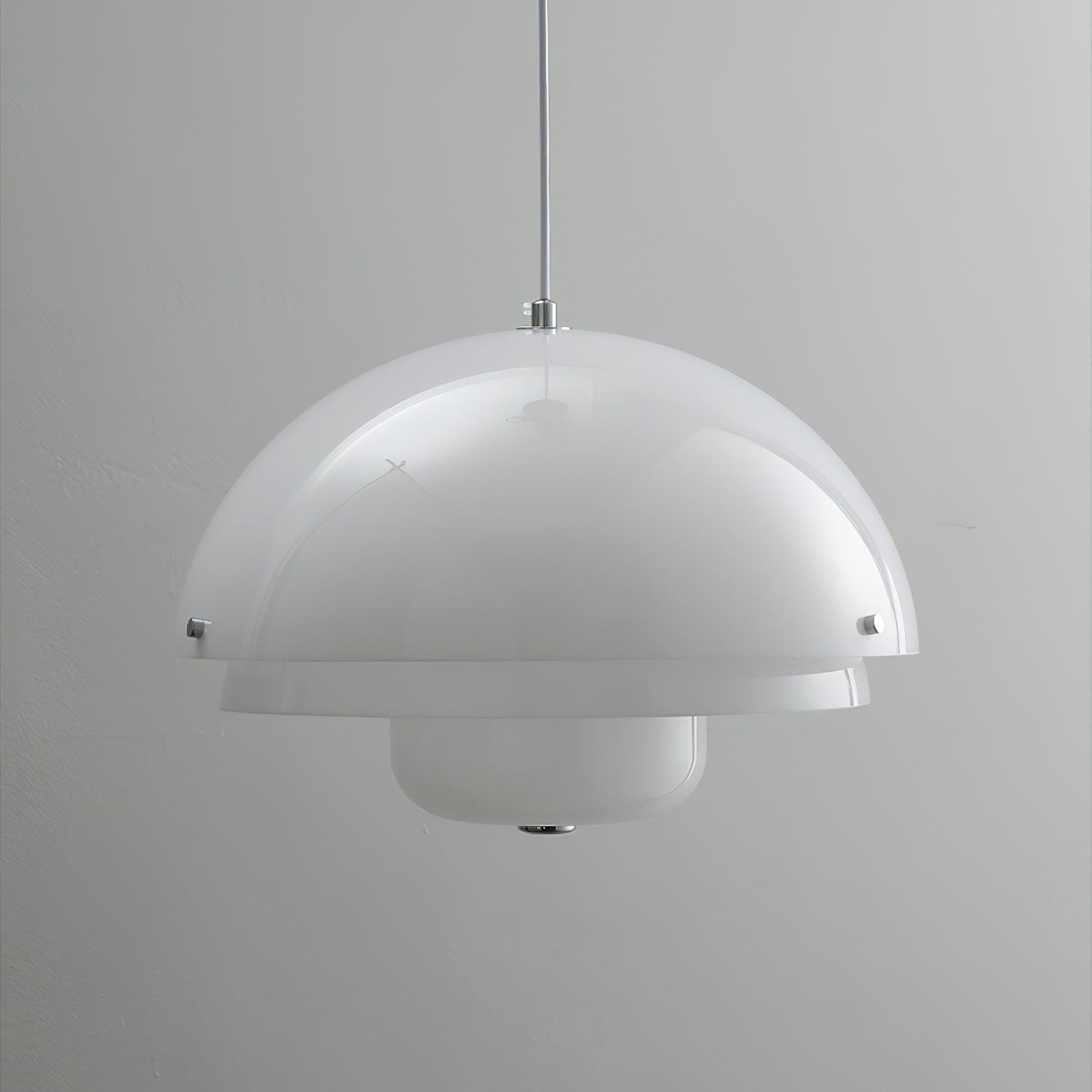 Cuthean Lampe Suspension Verre Blanc Laitier