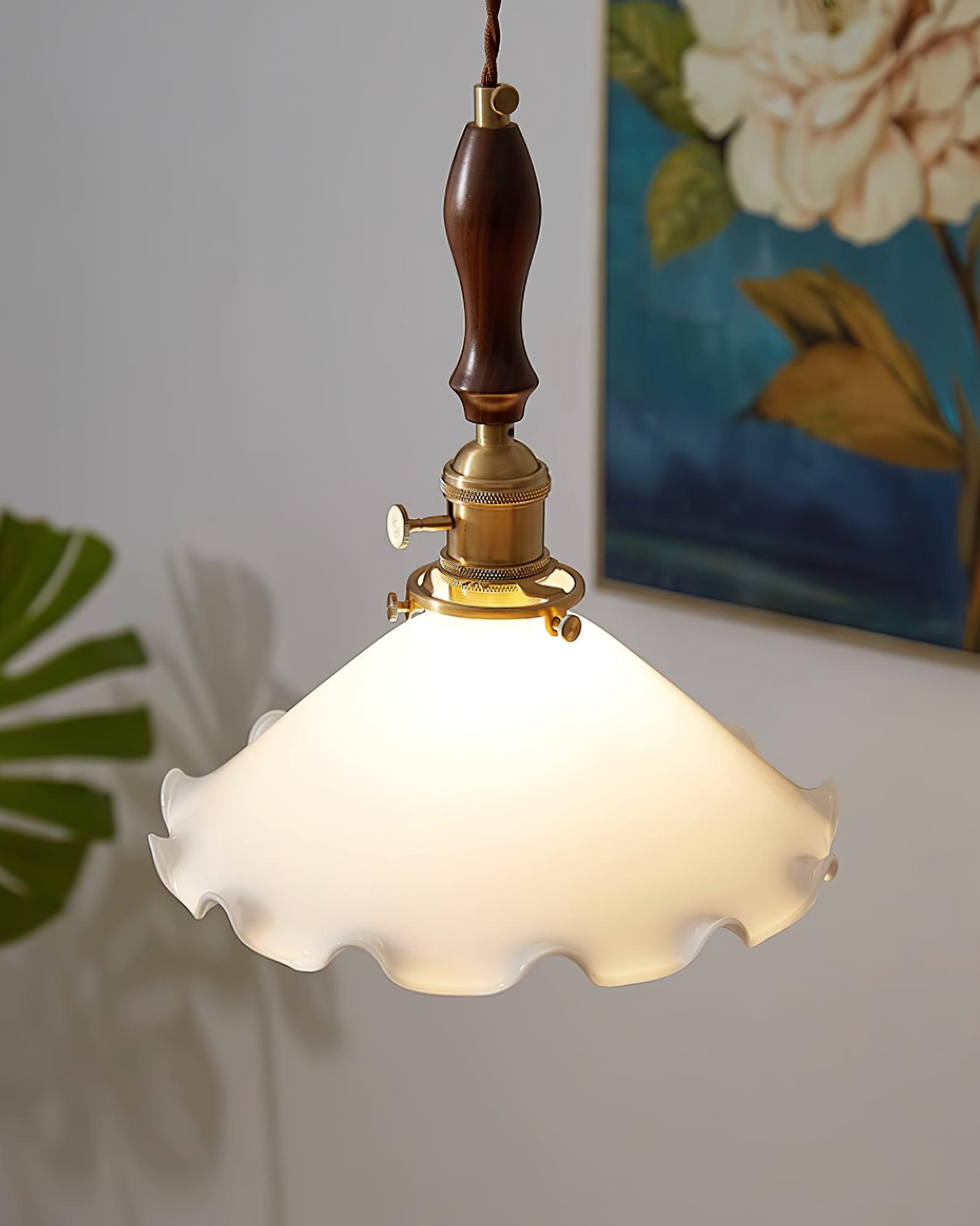 Milky Suspension Fleur en Verre Volant Organique